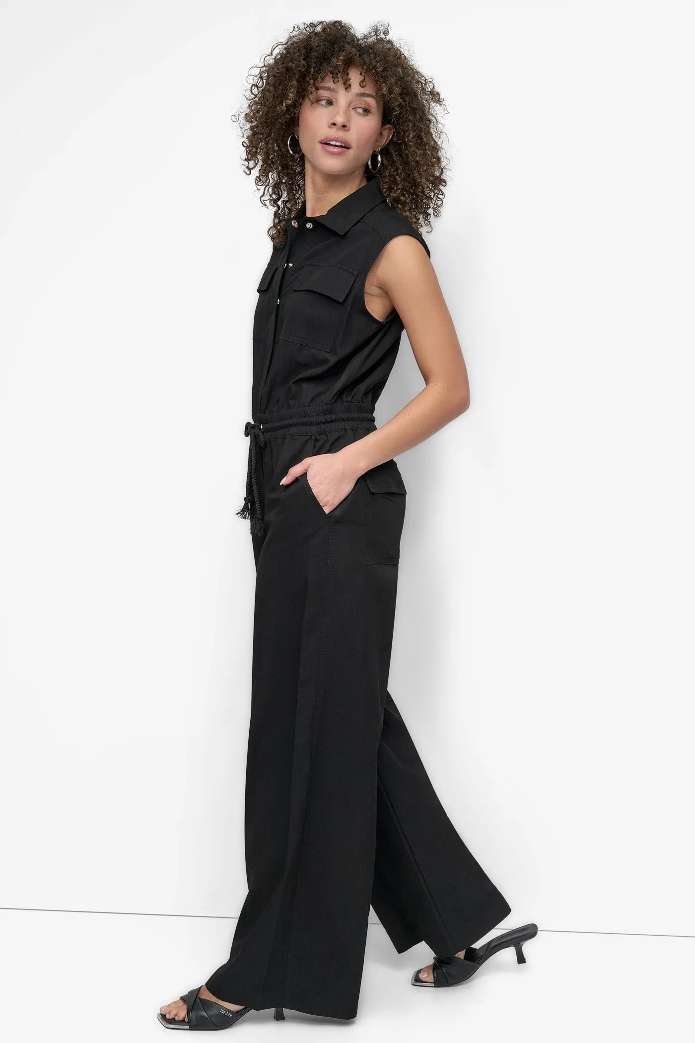 SLEEVELESS UTILITY JUMPSUIT sold by DKNY product image thumbnail 3