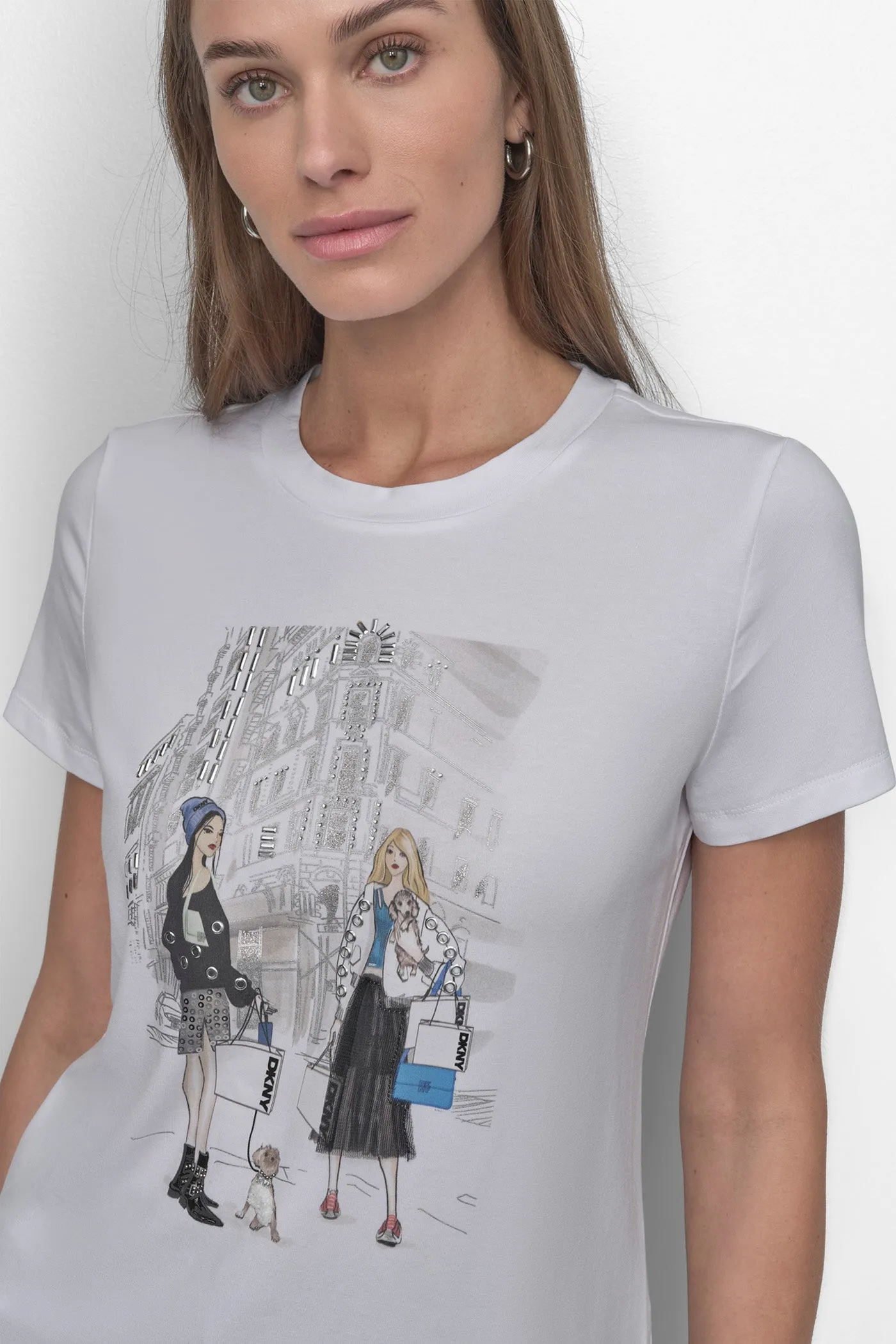 FLATIRON CONVERSATIONAL TEE sold by DKNY product image thumbnail 5