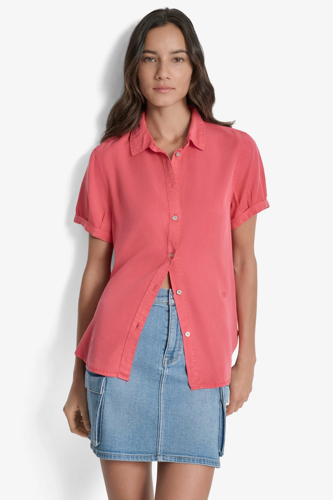 ROLLED SLEEVE SHIRT sold by DKNY