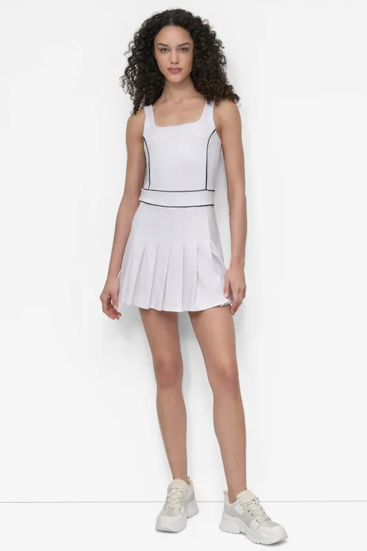 PLEATED TENNIS DRESS made by DKNY