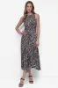 FIT & FLARE HIGH-LOW MIDI DRESS sold by DKNY