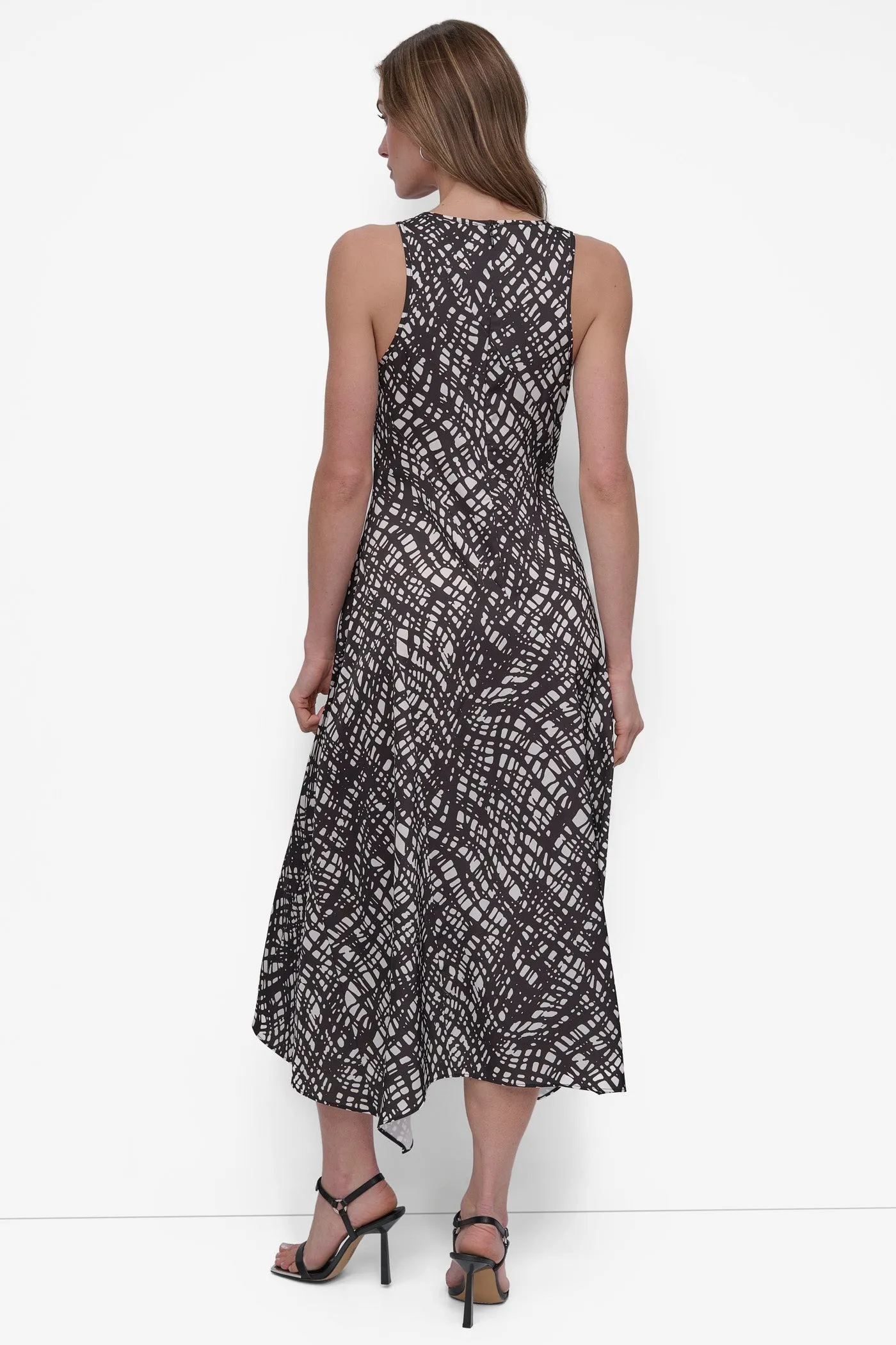 FIT & FLARE HIGH-LOW MIDI DRESS sold by DKNY product image thumbnail 2