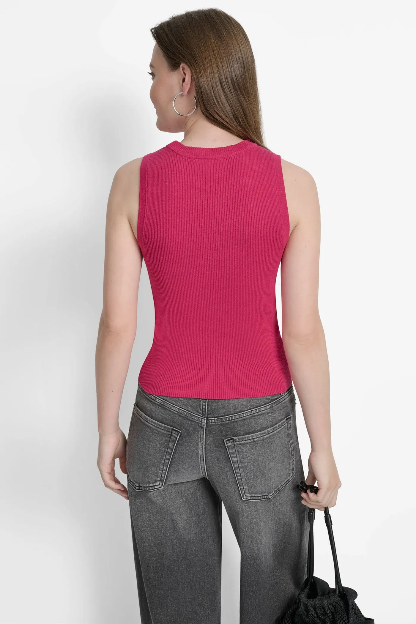 CROPPED LOGO-TRIMMED TOP sold by DKNY product image thumbnail 3
