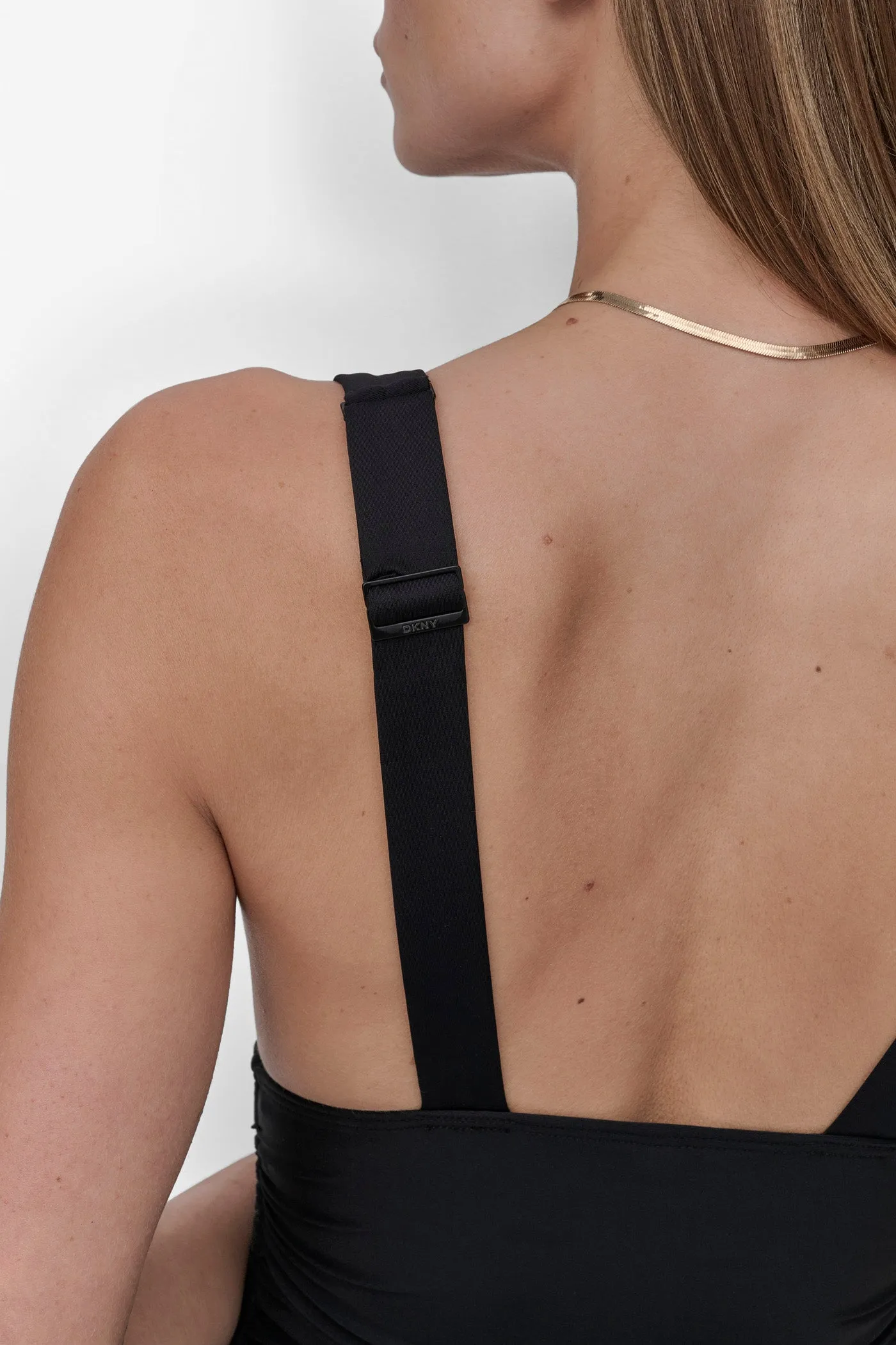 ADJUSTABLE SIDE-TIE SHIRRED ONE PIECE sold by DKNY product image thumbnail 5