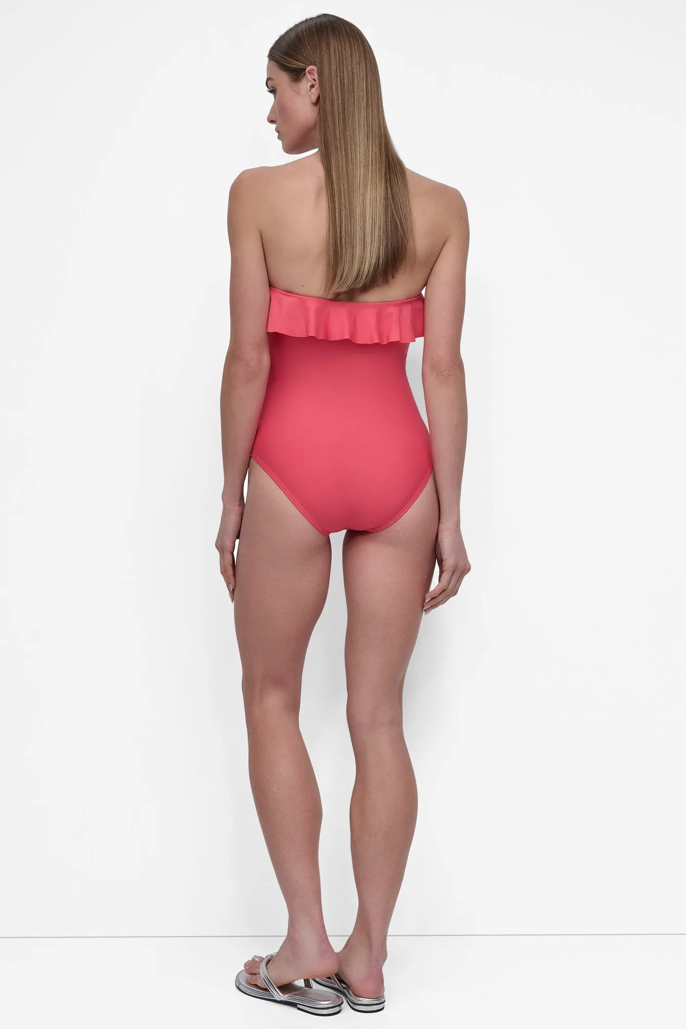 RUFFLED PINUP BANDEAU ONE PIECE sold by DKNY product image thumbnail 2