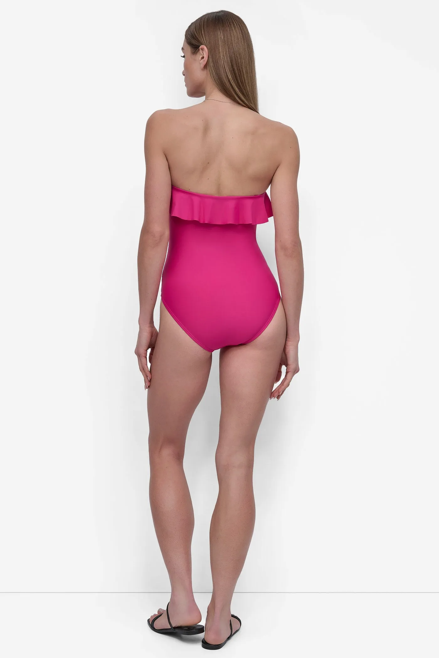 RUFFLED PINUP BANDEAU ONE PIECE sold by DKNY product image thumbnail 2