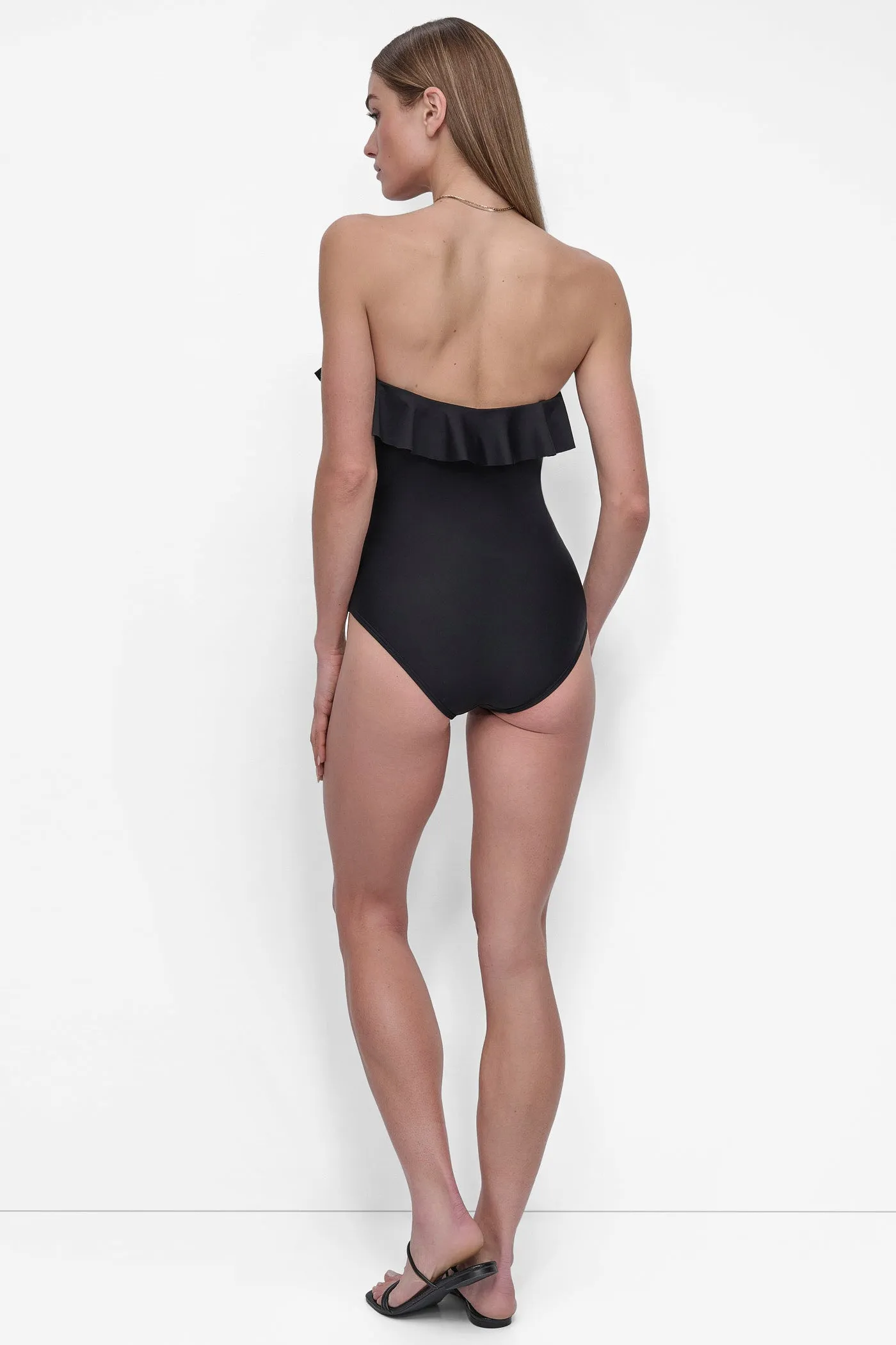 RUFFLED PINUP BANDEAU ONE PIECE sold by DKNY product image thumbnail 2