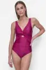 TWIST KEYHOLE V-NECK ONE PIECE sold by DKNY