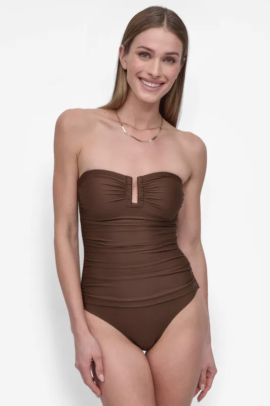 U-WIRE BANDEAU ONE PIECE sold by DKNY