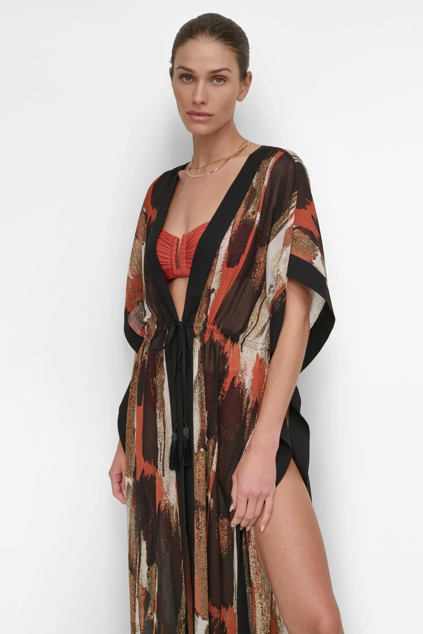 TIE-FRONT MAXI KAFTAN sold by DKNY product image thumbnail 5