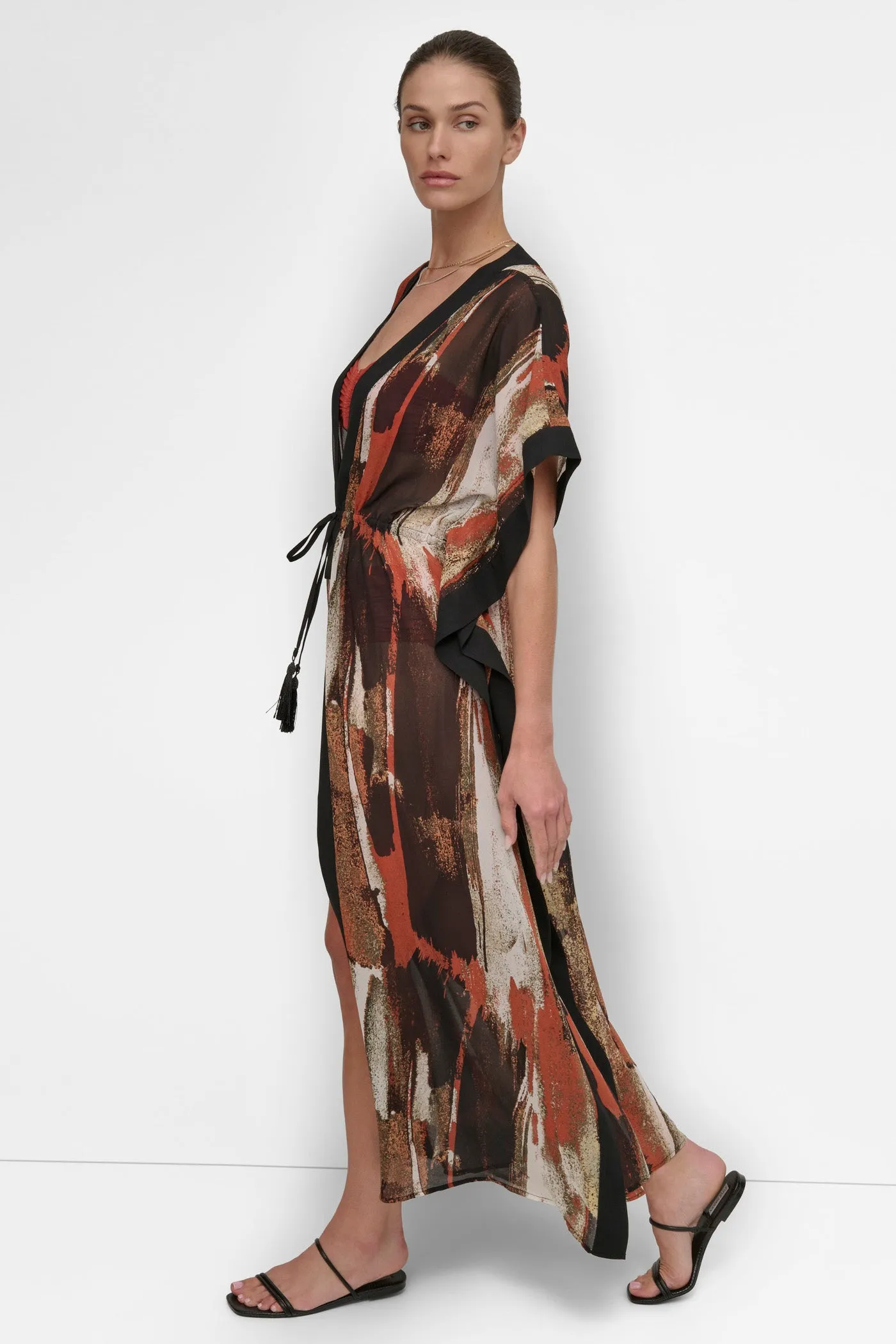 TIE-FRONT MAXI KAFTAN sold by DKNY product image thumbnail 2