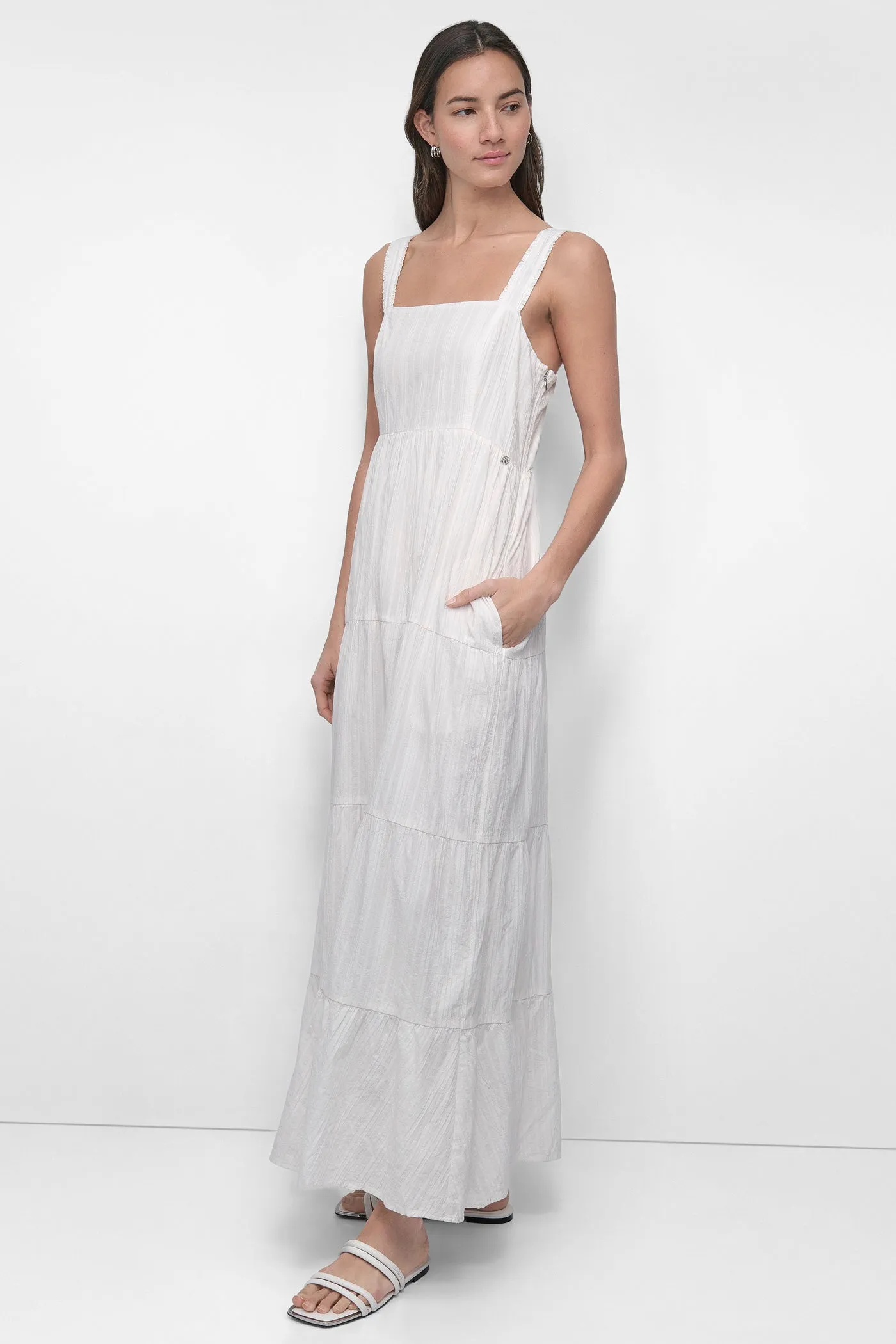 TIERED MAXI SWING DRESS sold by DKNY product image thumbnail 3