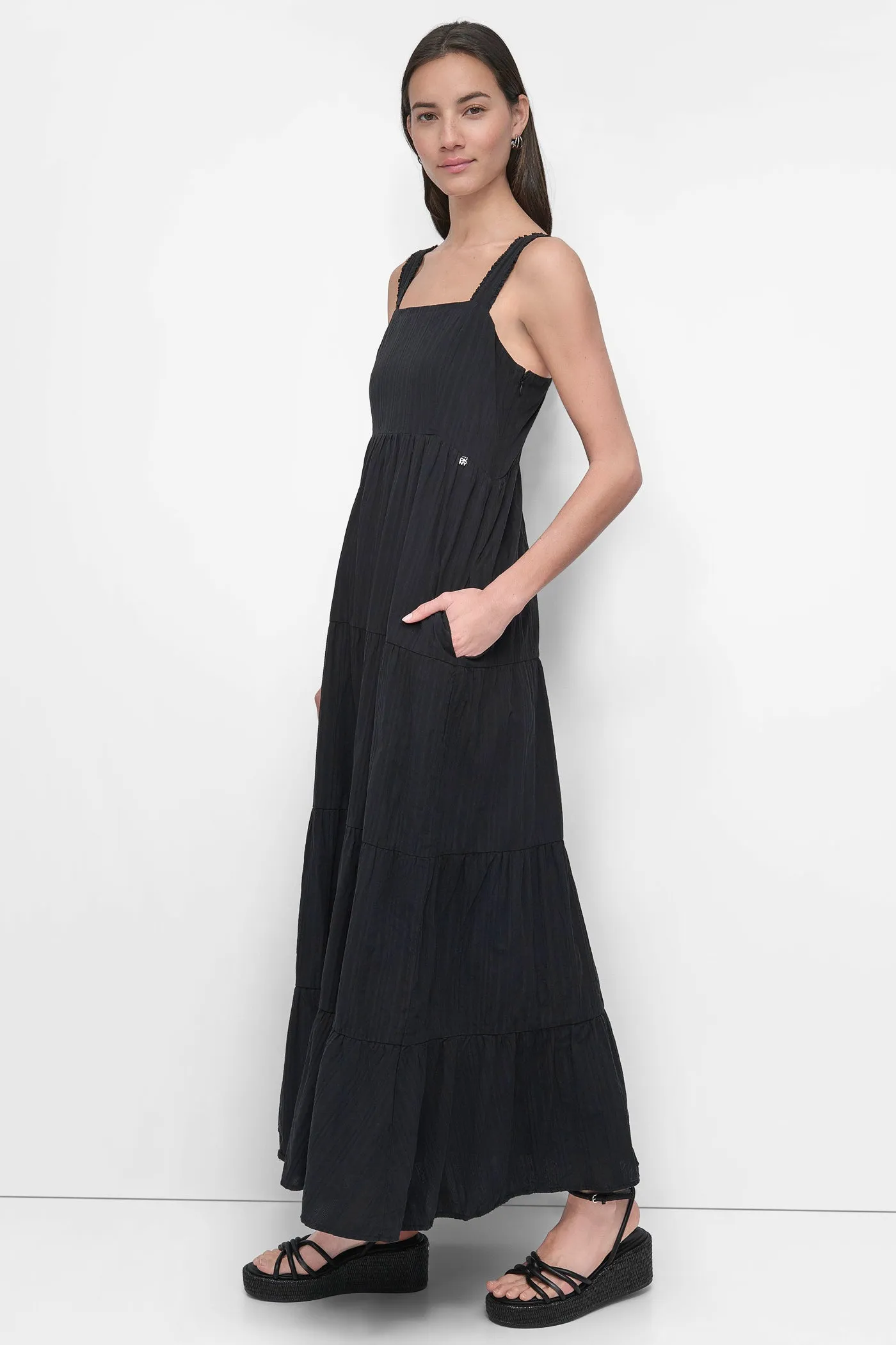 TIERED MAXI SWING DRESS sold by DKNY product image thumbnail 3