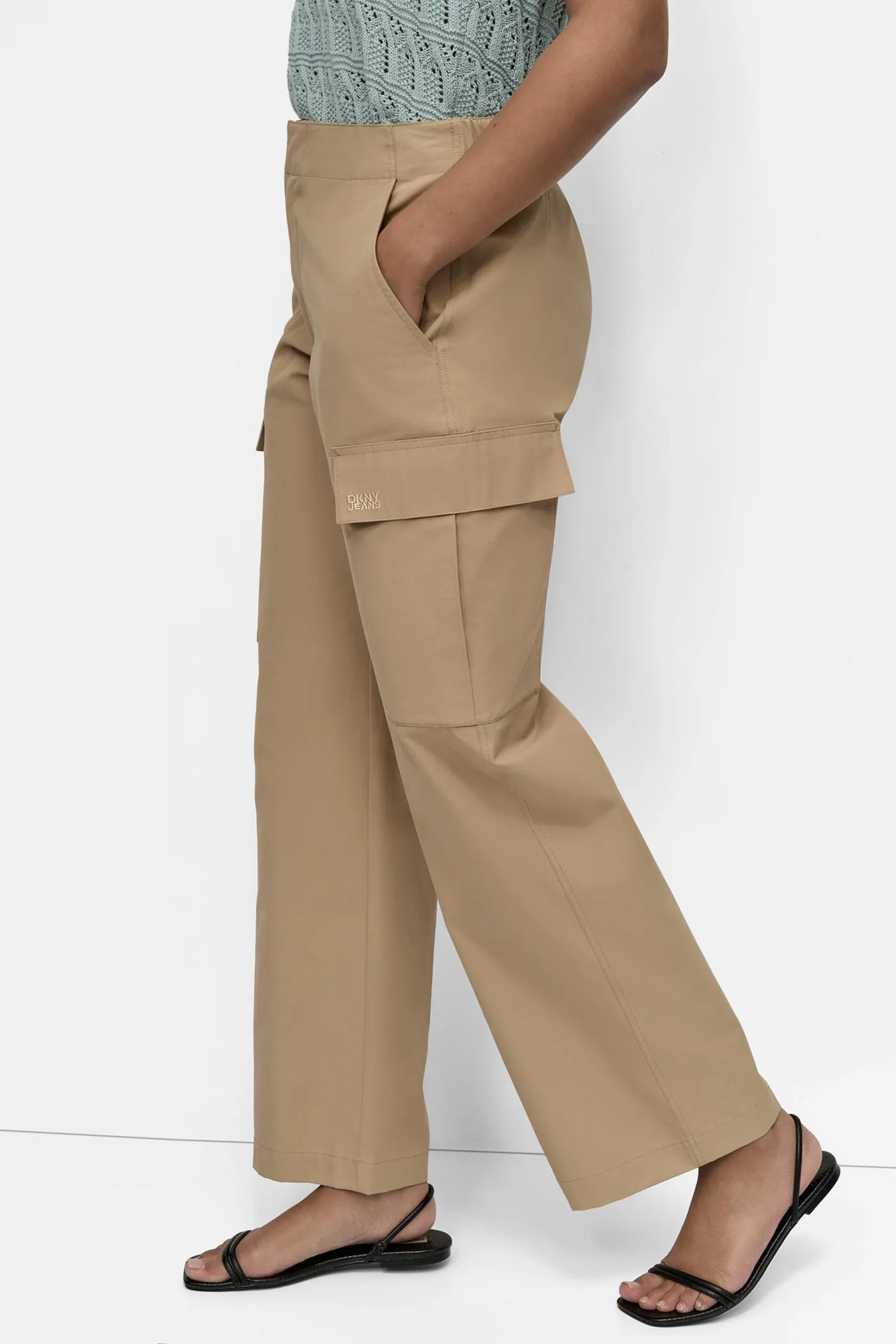 HIGH-RISE STRAIGHT-LEG CARGO PANT sold by DKNY product image thumbnail 3
