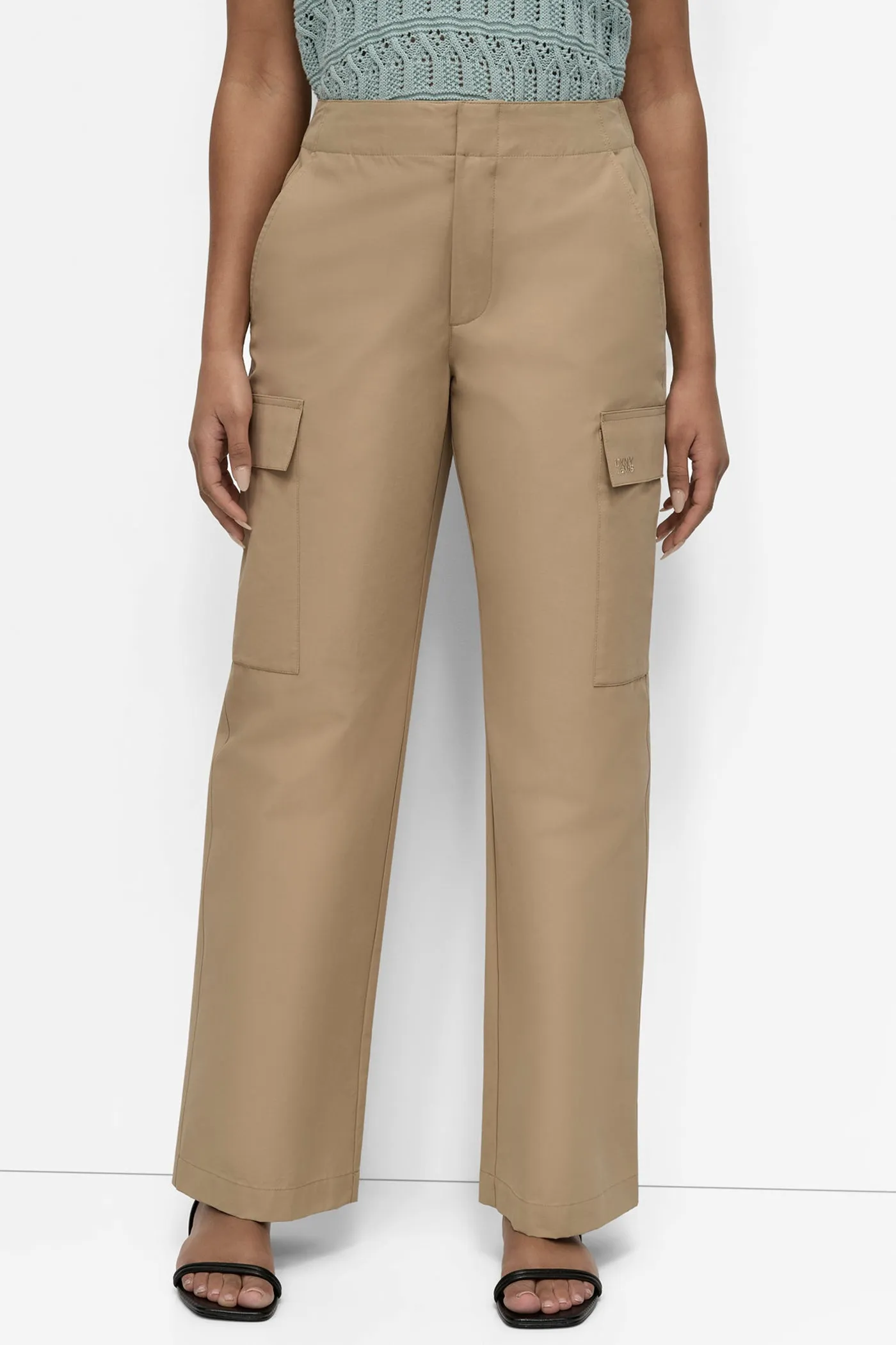 HIGH-RISE STRAIGHT-LEG CARGO PANT sold by DKNY