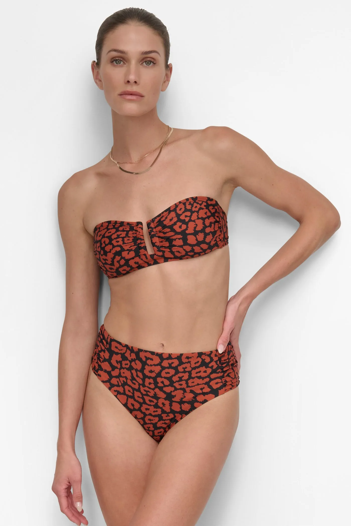 U-WIRE BANDEAU SHIRRED BIKINI sold by DKNY
