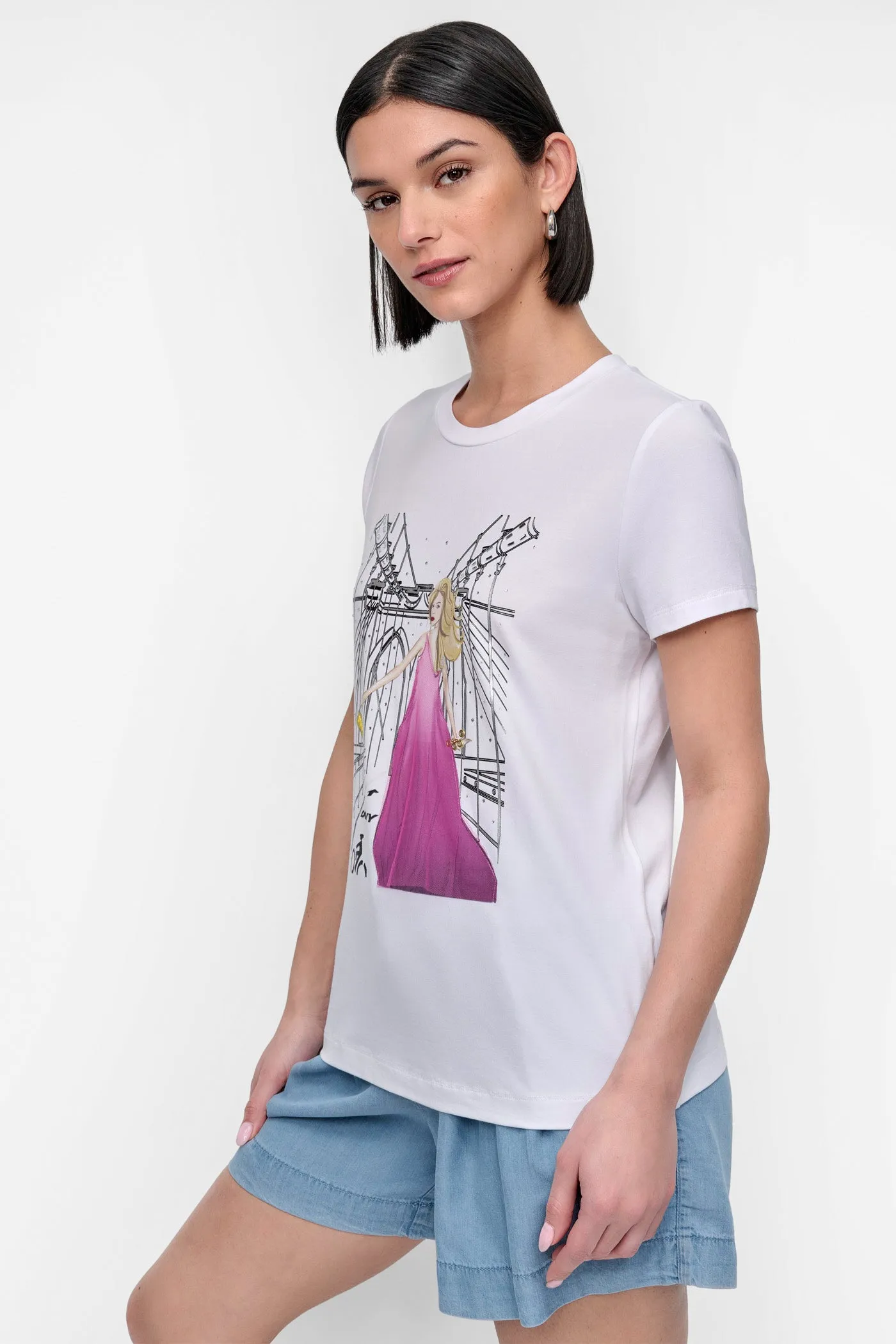 BROOKLYN BRIDGE EMBELLISHED TEE sold by DKNY product image thumbnail 3