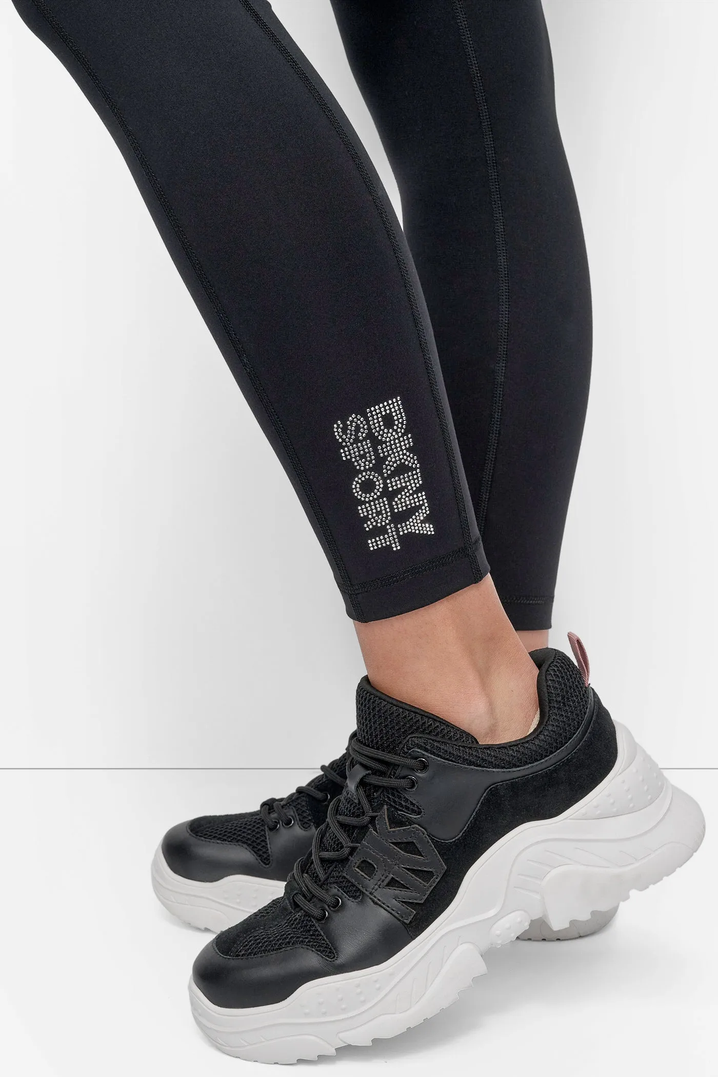 LOGO-EMBELLISHED 7/8-LENGTH LEGGING sold by DKNY product image thumbnail 4