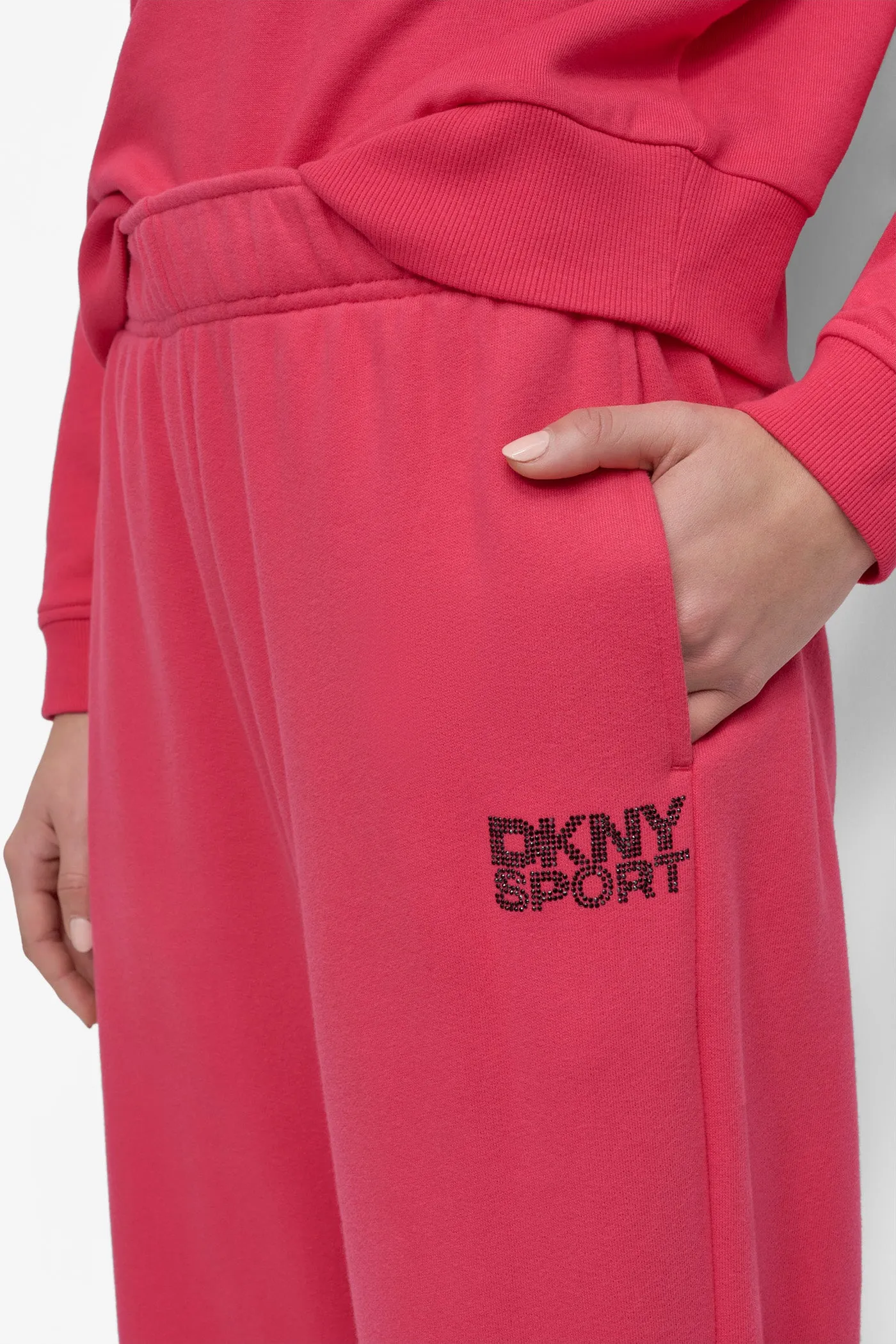 EXTRA HIGH-RISE LOGO-EMBELLISHED SWEATPANT sold by DKNY product image thumbnail 4