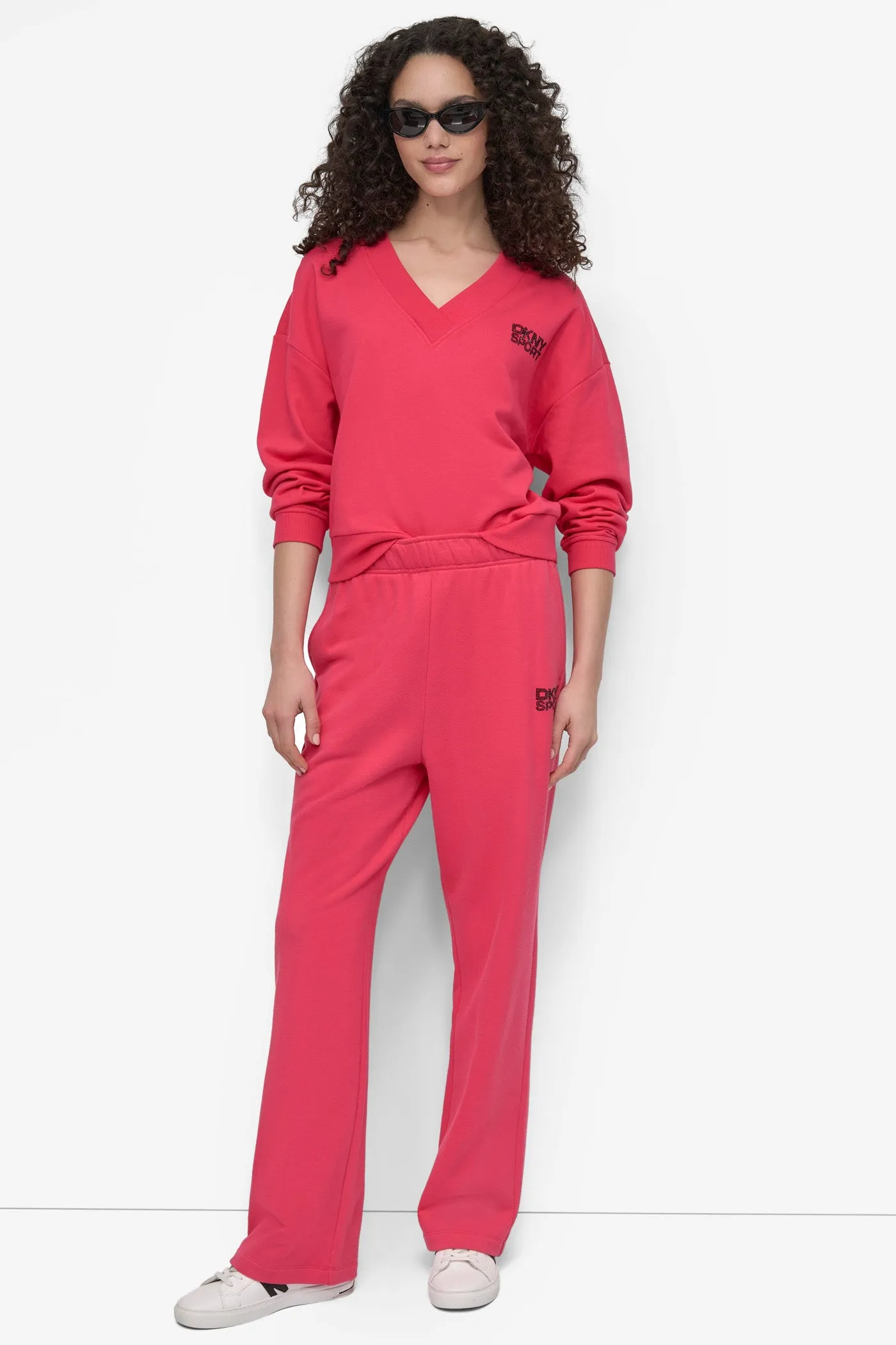 EXTRA HIGH-RISE LOGO-EMBELLISHED SWEATPANT sold by DKNY product image thumbnail 5