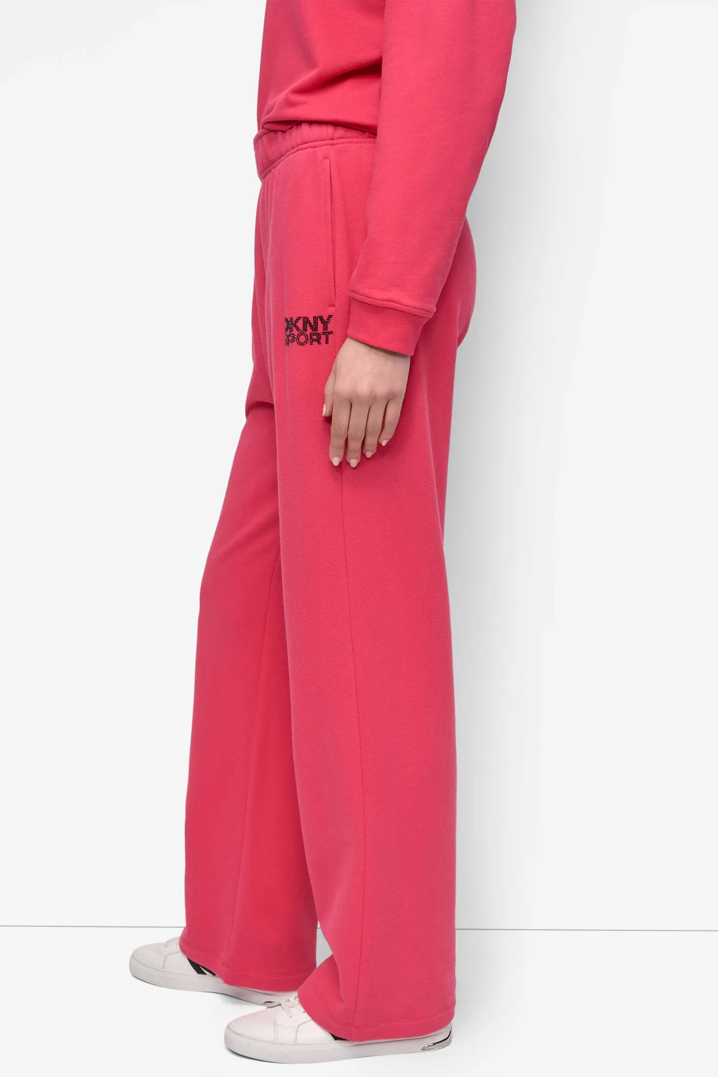 EXTRA HIGH-RISE LOGO-EMBELLISHED SWEATPANT sold by DKNY product image thumbnail 3