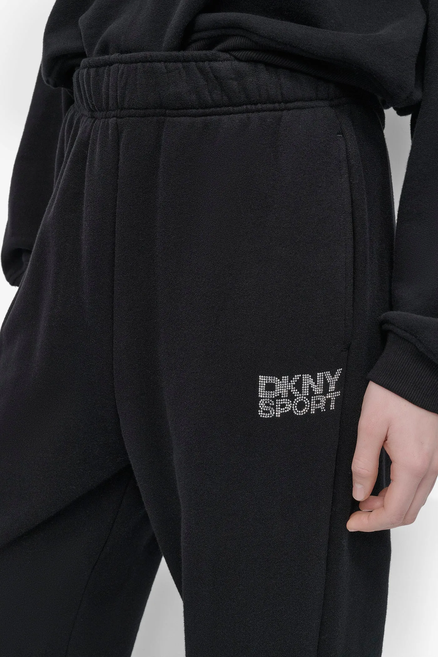 EXTRA HIGH-RISE LOGO-EMBELLISHED SWEATPANT sold by DKNY product image thumbnail 4