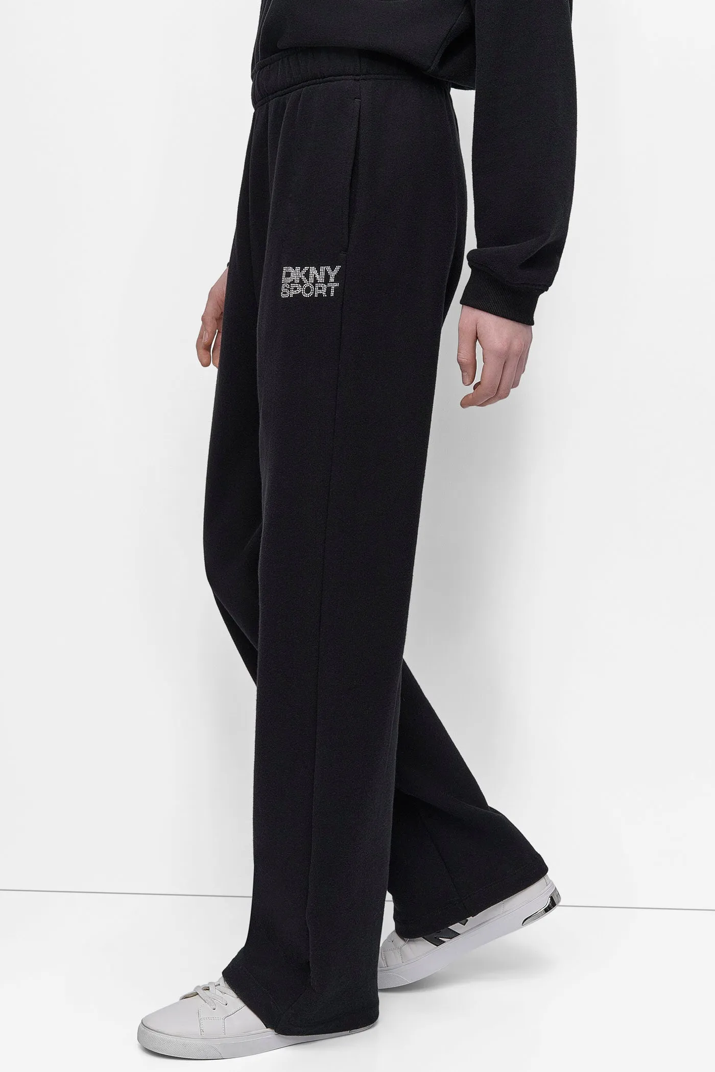 EXTRA HIGH-RISE LOGO-EMBELLISHED SWEATPANT sold by DKNY product image thumbnail 3