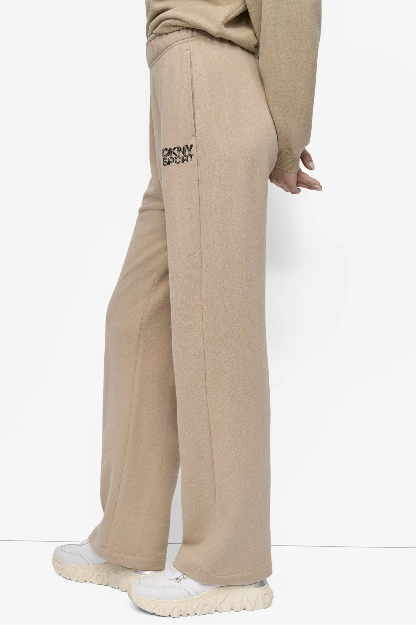 EXTRA HIGH-RISE LOGO-EMBELLISHED SWEATPANT sold by DKNY product image thumbnail 3