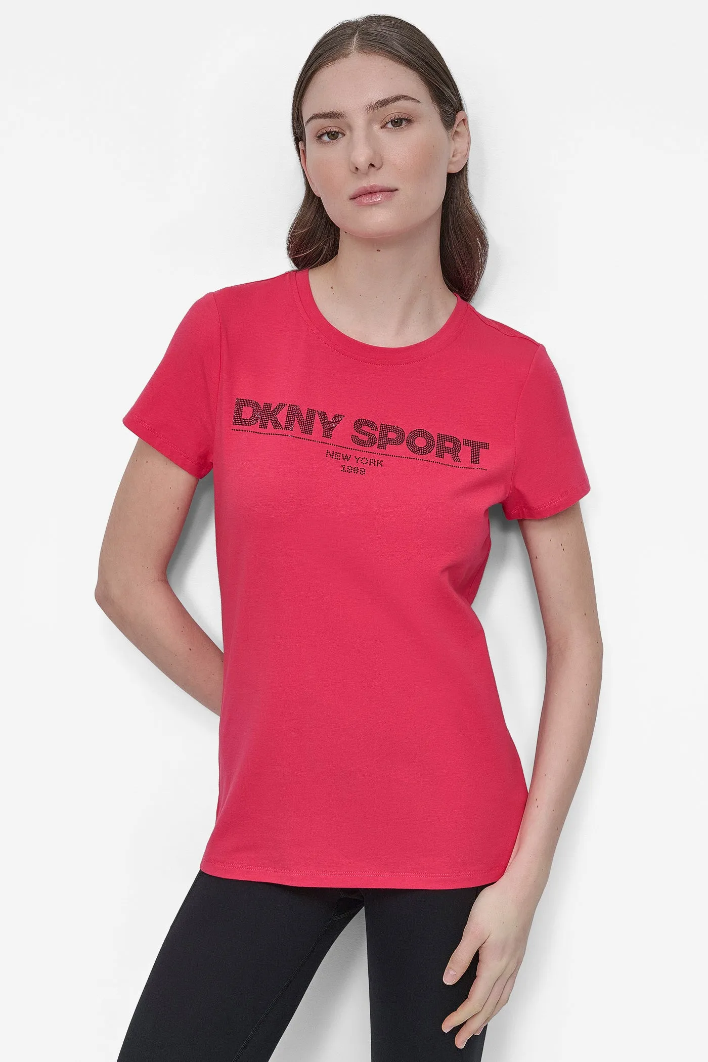 LOGO-EMBELLISHED TEE sold by DKNY