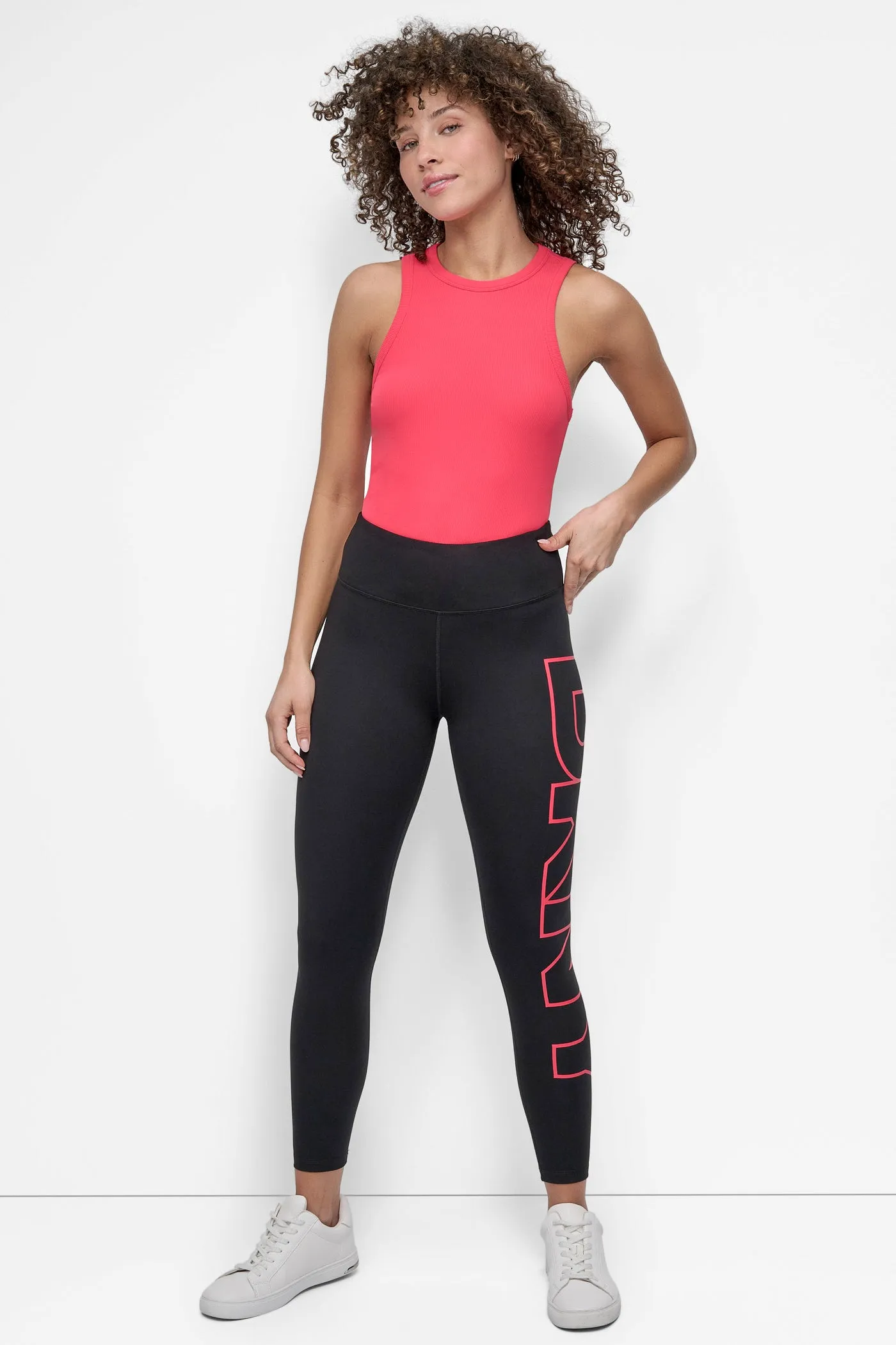 HIGH WAIST 7/8 BALANCE COMPRESSION EXPLODED LOGO sold by DKNY