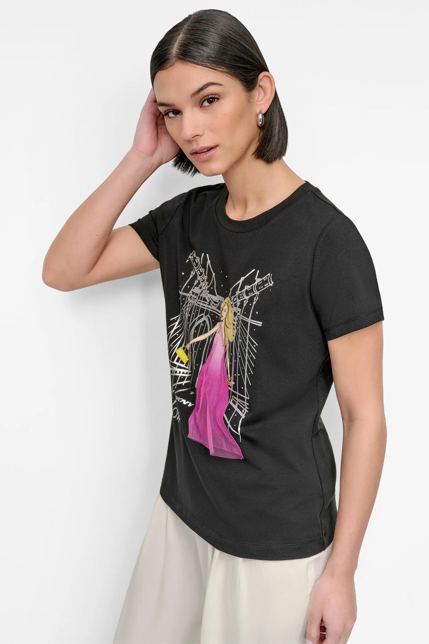 BROOKLYN BRIDGE EMBELLISHED TEE sold by DKNY product image thumbnail 3