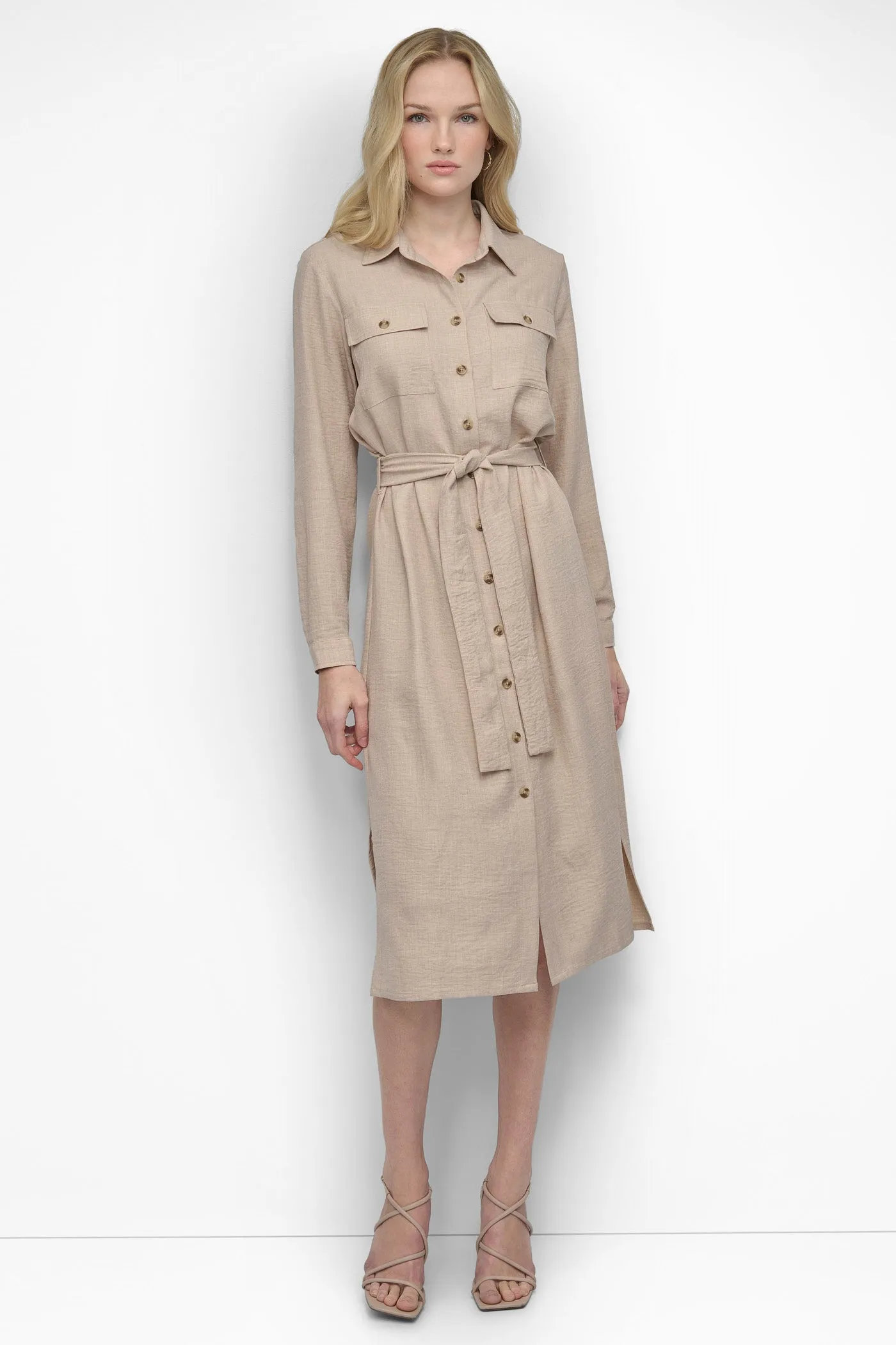 COLLARED BUTTON DRESS sold by DKNY