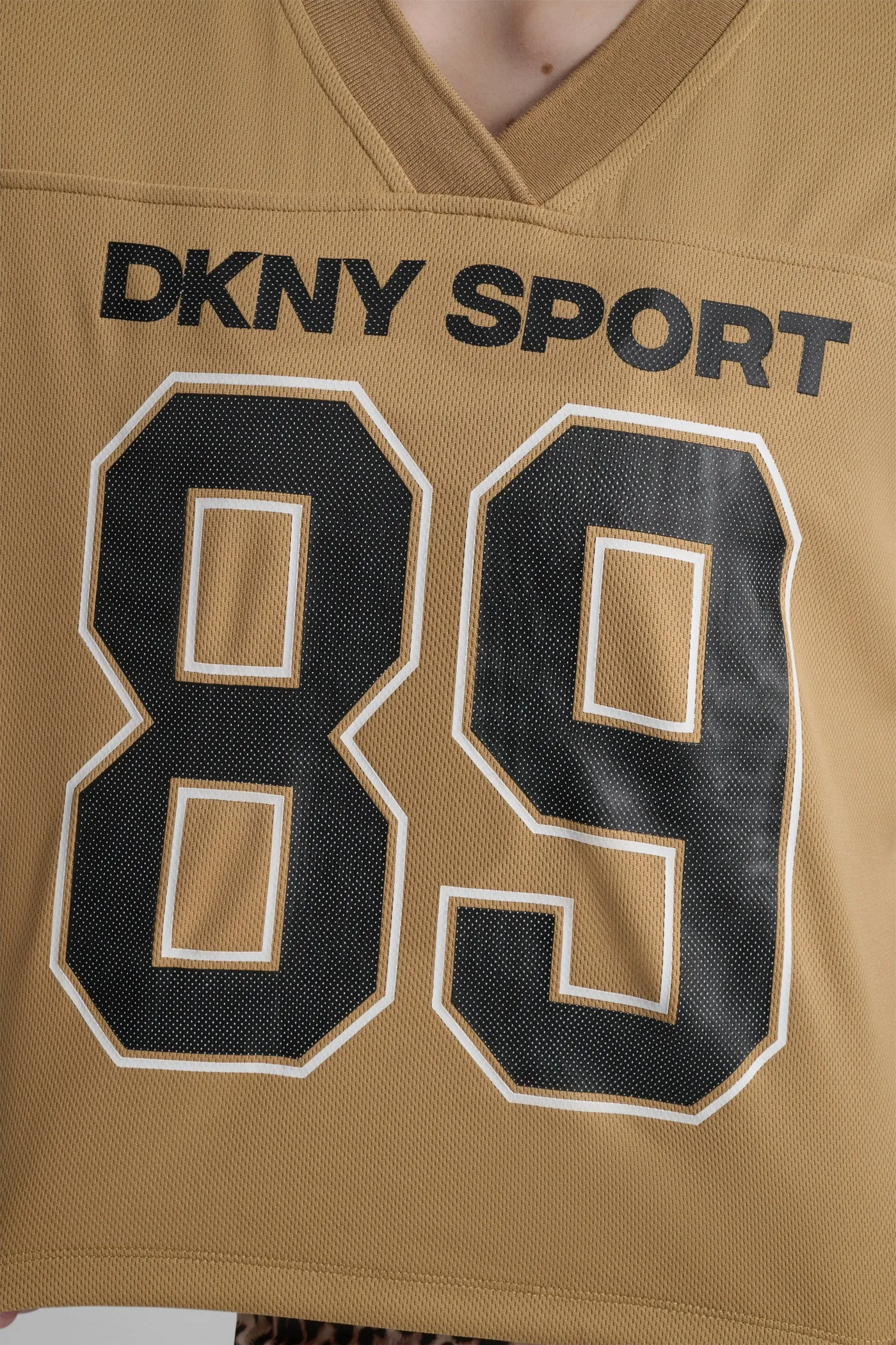 CROPPED VARSITY LOGO JERSEY TEE sold by DKNY product image thumbnail 4