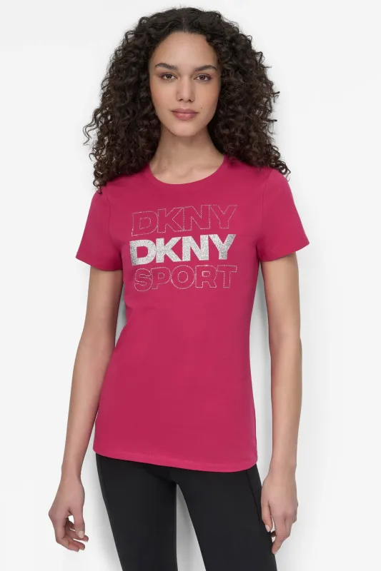 EMBELLISHED LOGO TEE sold by DKNY