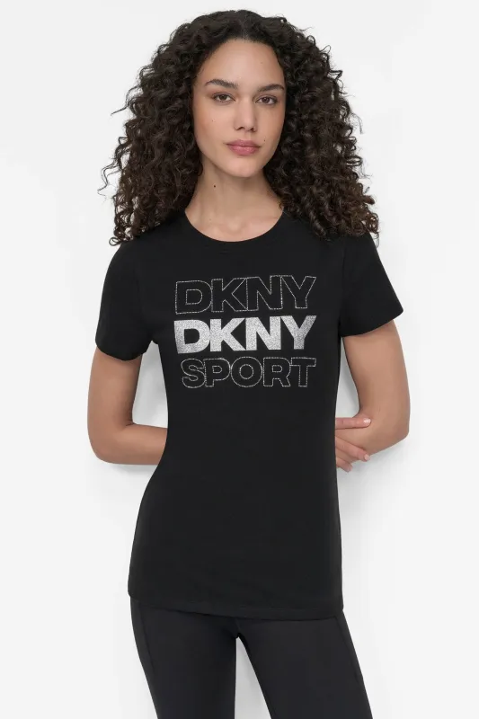 EMBELLISHED LOGO TEE sold by DKNY