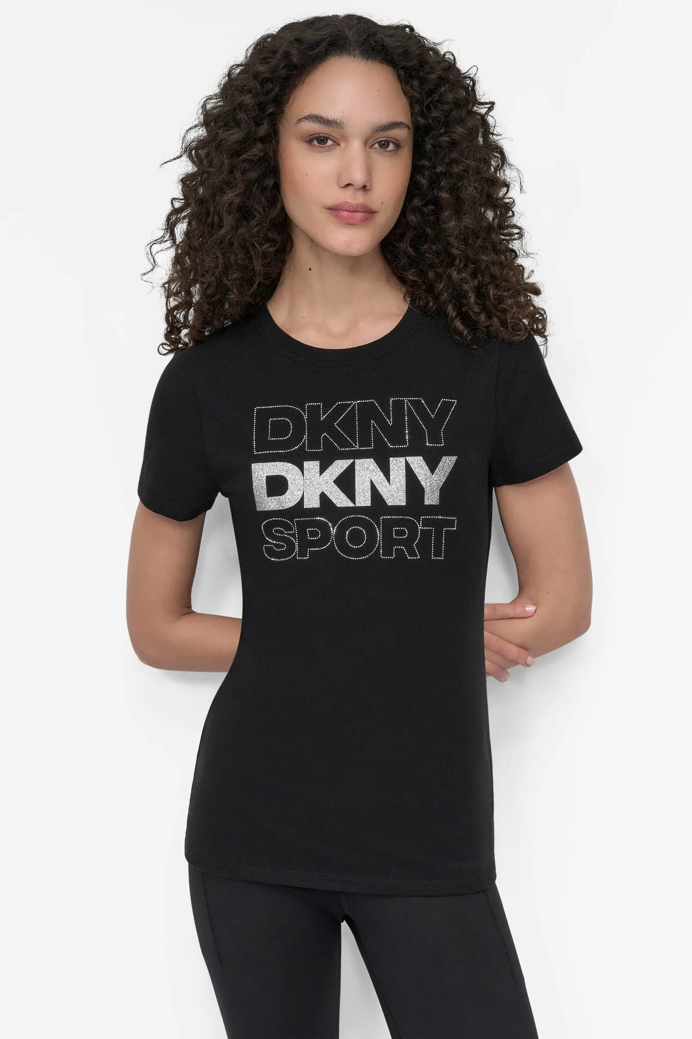 EMBELLISHED LOGO TEE sold by DKNY