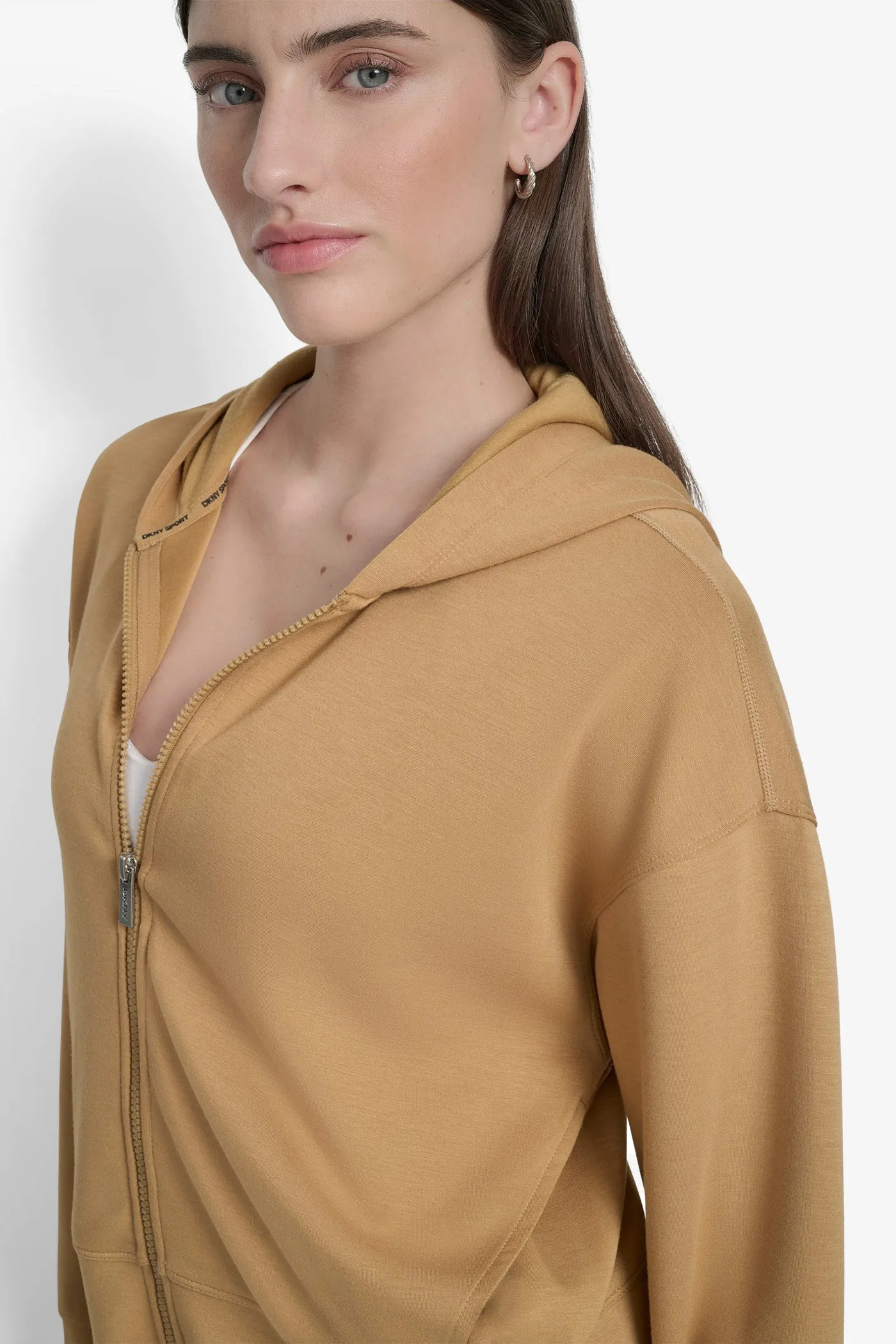 LOGO-EMBELLISHED HOODIE JACKET sold by DKNY product image thumbnail 4