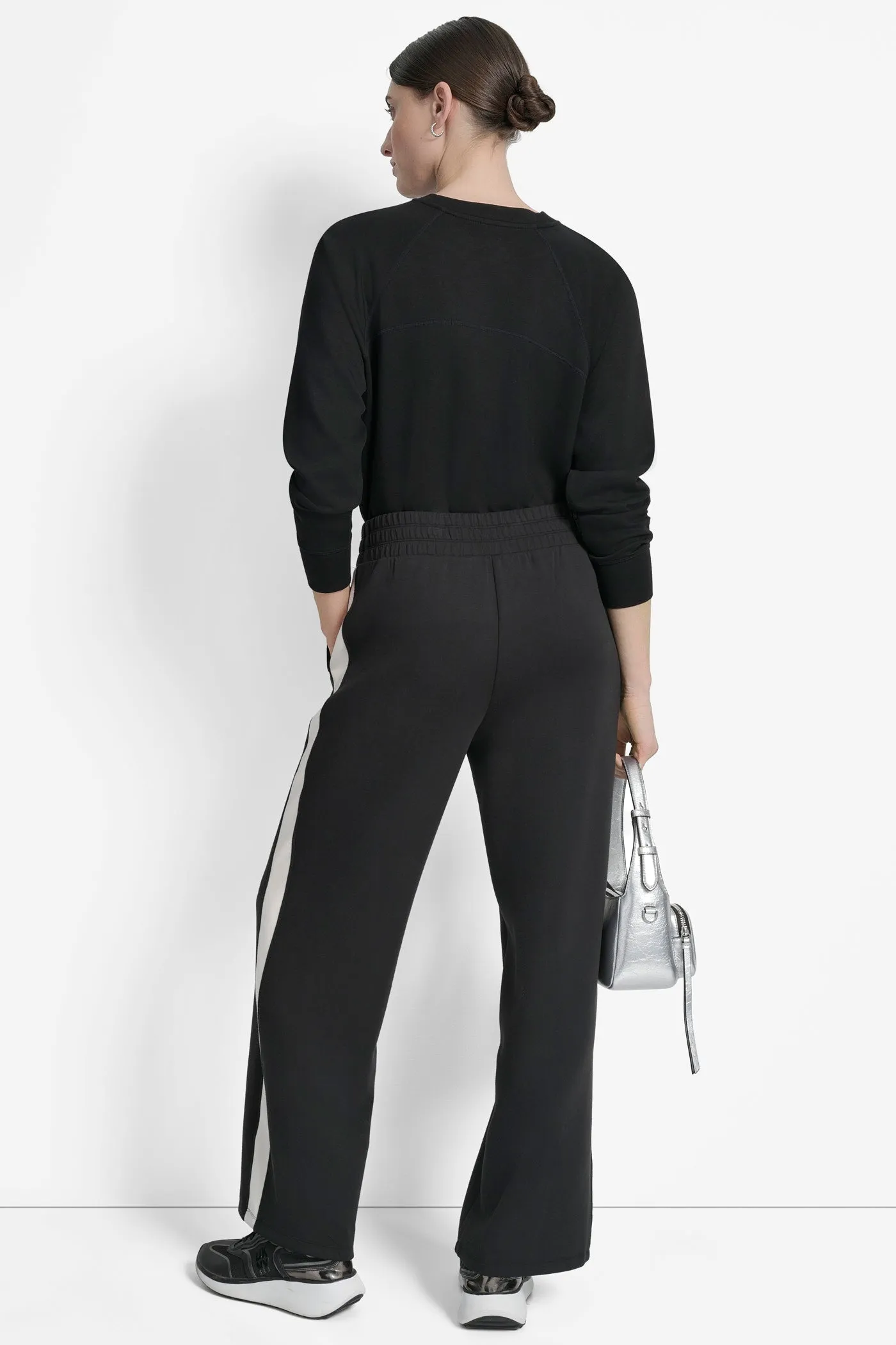 HIGH-RISE STRIPED WIDE-LEG TRACK PANT sold by DKNY product image thumbnail 2