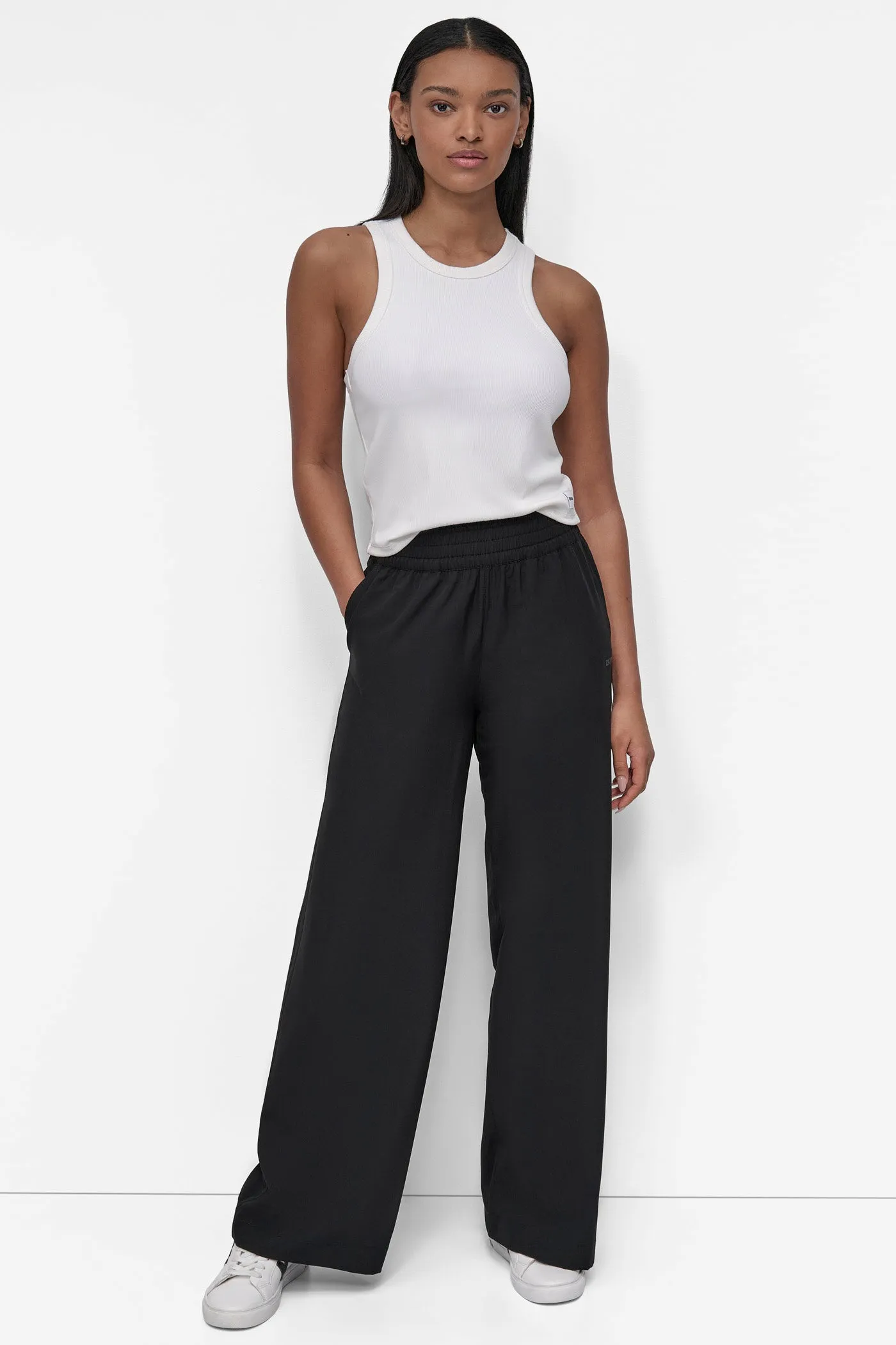 HUDSON STRETCH HIGH RISE WIDE LEG PANT WITH POCKET sold by DKNY product image thumbnail 5