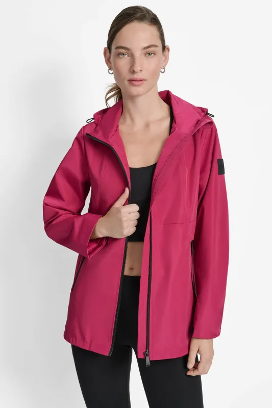 LOGO-EMBELLISHED HOODED JACKET sold by DKNY