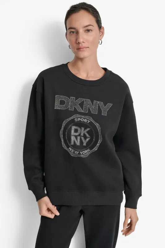 LOGO-EMBELLISHED SWEATSHIRT sold by DKNY