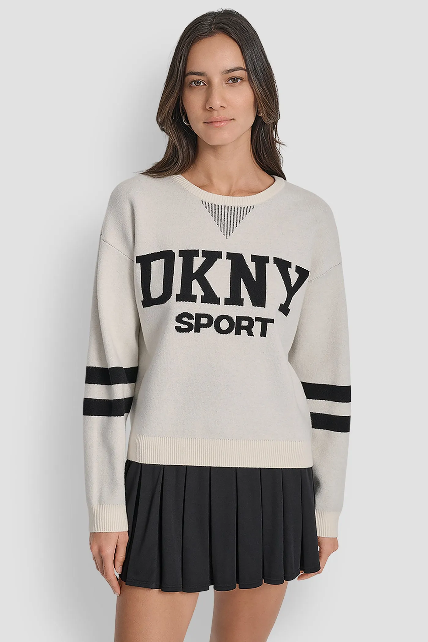 LOGO VARSITY JACQUARD SWEATER sold by DKNY product image thumbnail 3