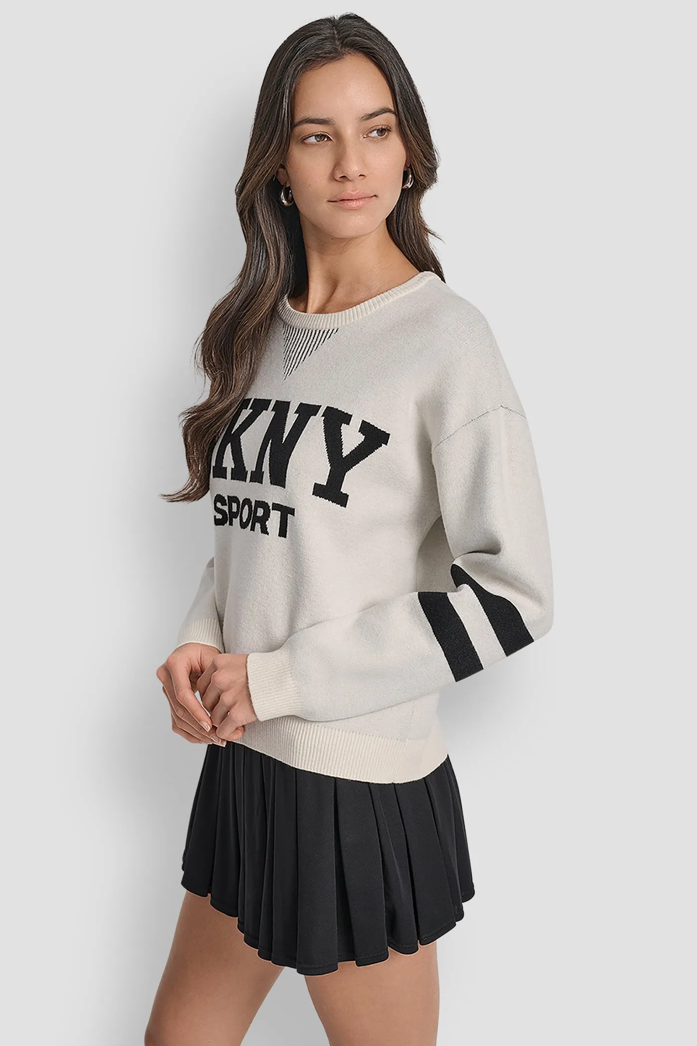 LOGO VARSITY JACQUARD SWEATER sold by DKNY product image thumbnail 4