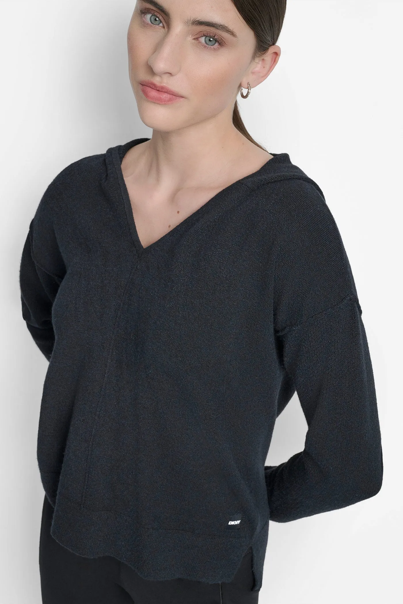 PANELED HI-LOW HOODIE sold by DKNY product image thumbnail 5