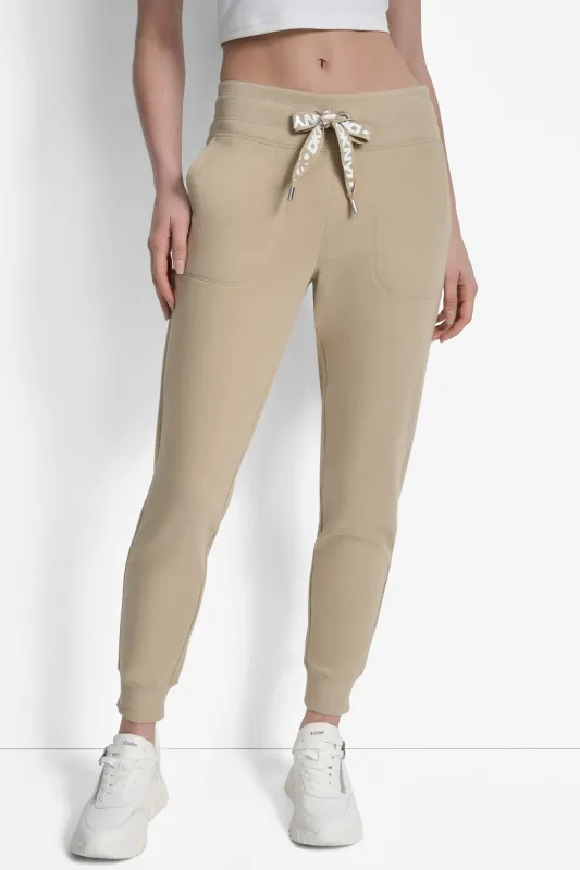 HIGH RISE LOGO DRAWSTRING JOGGER sold by DKNY