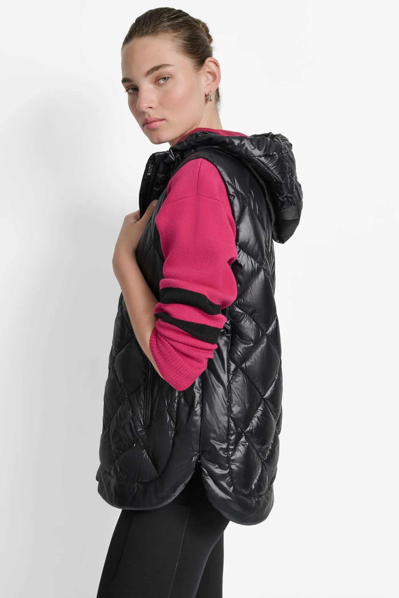 QUILTED HOODED VEST sold by DKNY product image thumbnail 3