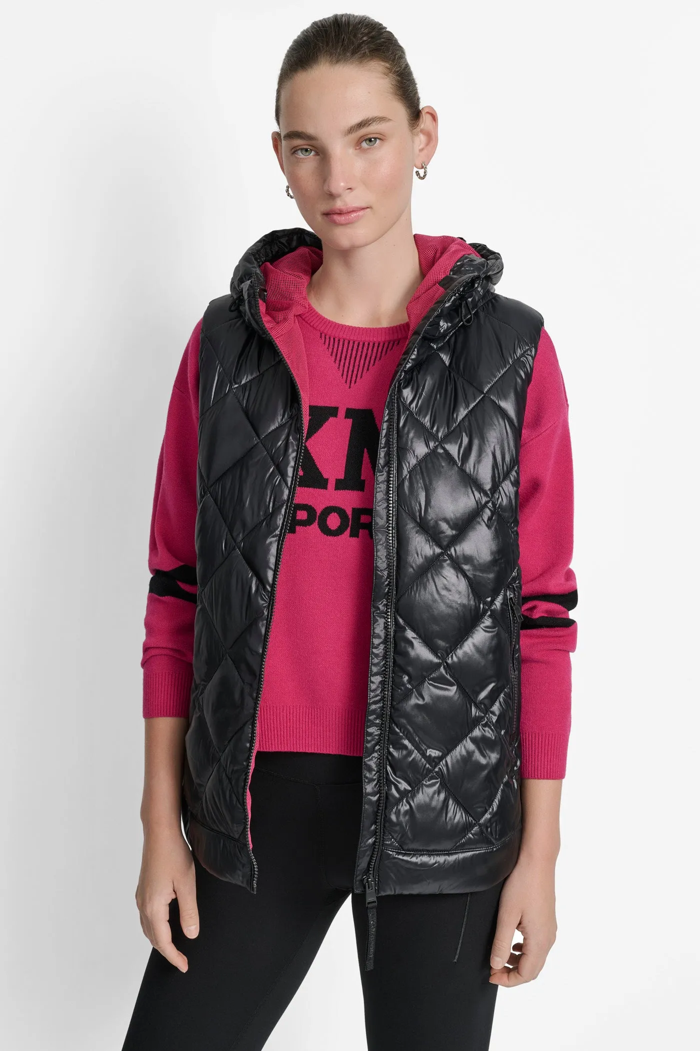 QUILTED HOODED VEST sold by DKNY product image thumbnail 4