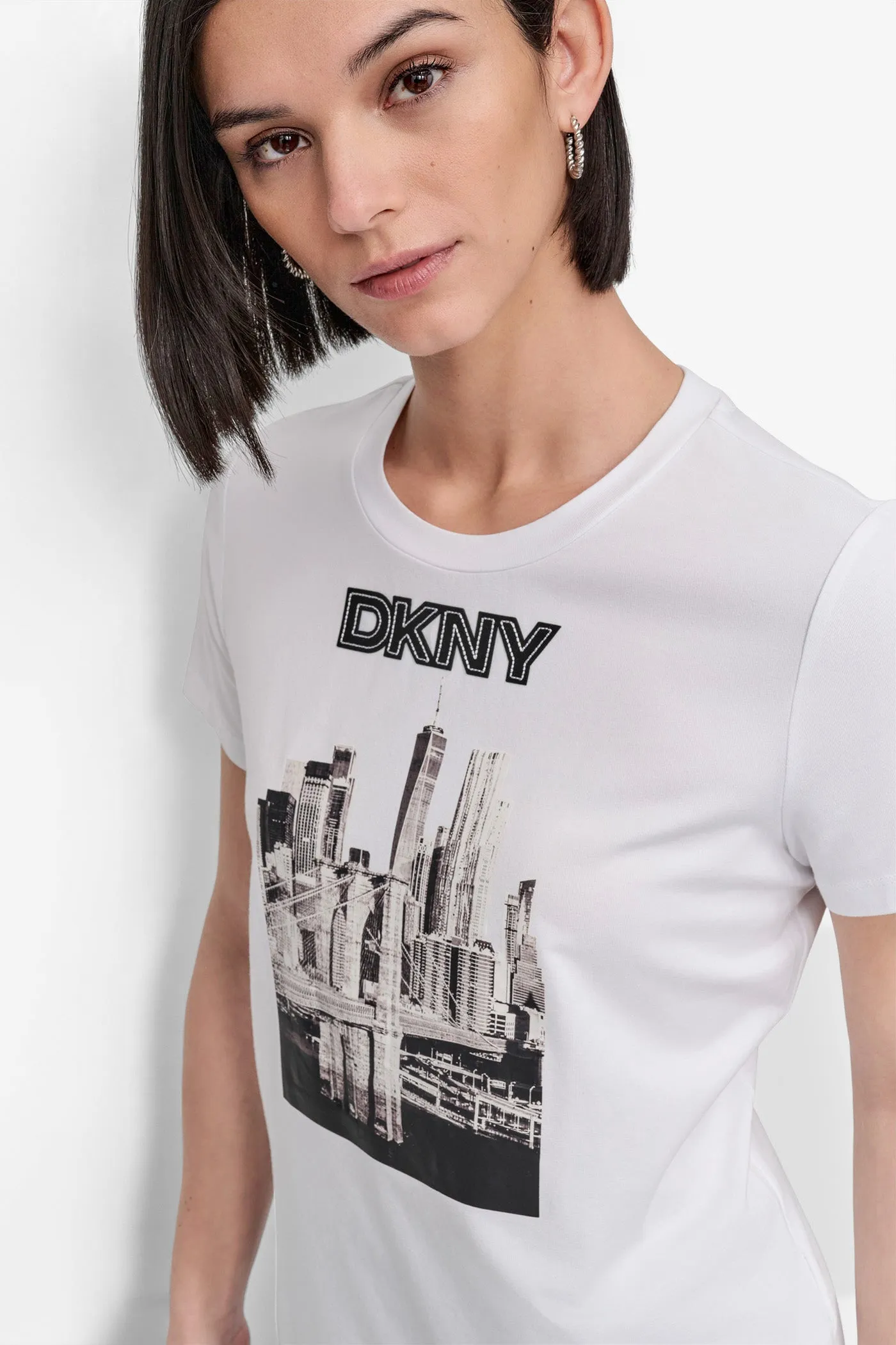 SHORT SLEEVE NYC SKYLINE LOGO TEE sold by DKNY product image thumbnail 3