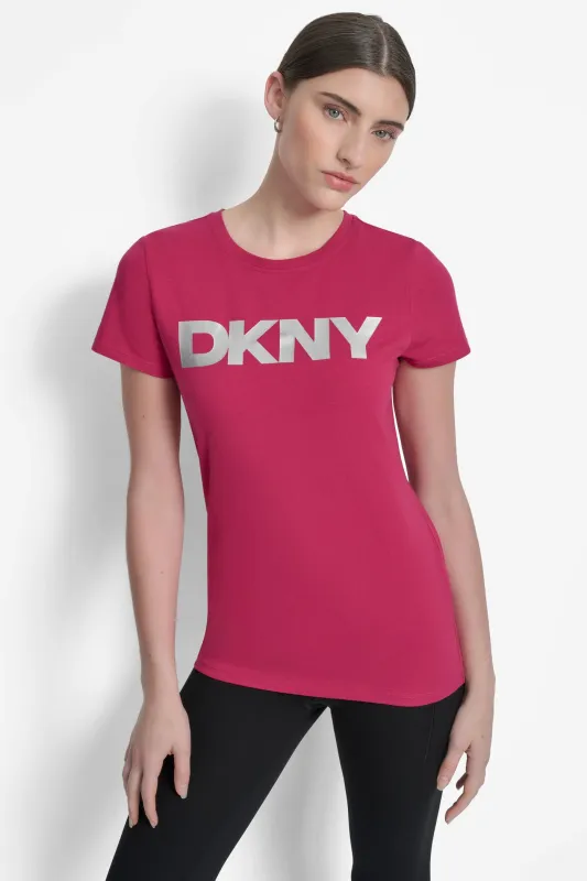 EXPLODED LOGO CREW NECK TEE sold by DKNY
