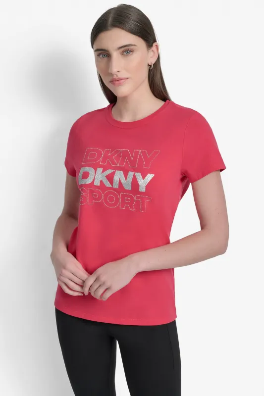 EMBELLISHED LOGO TEE sold by DKNY
